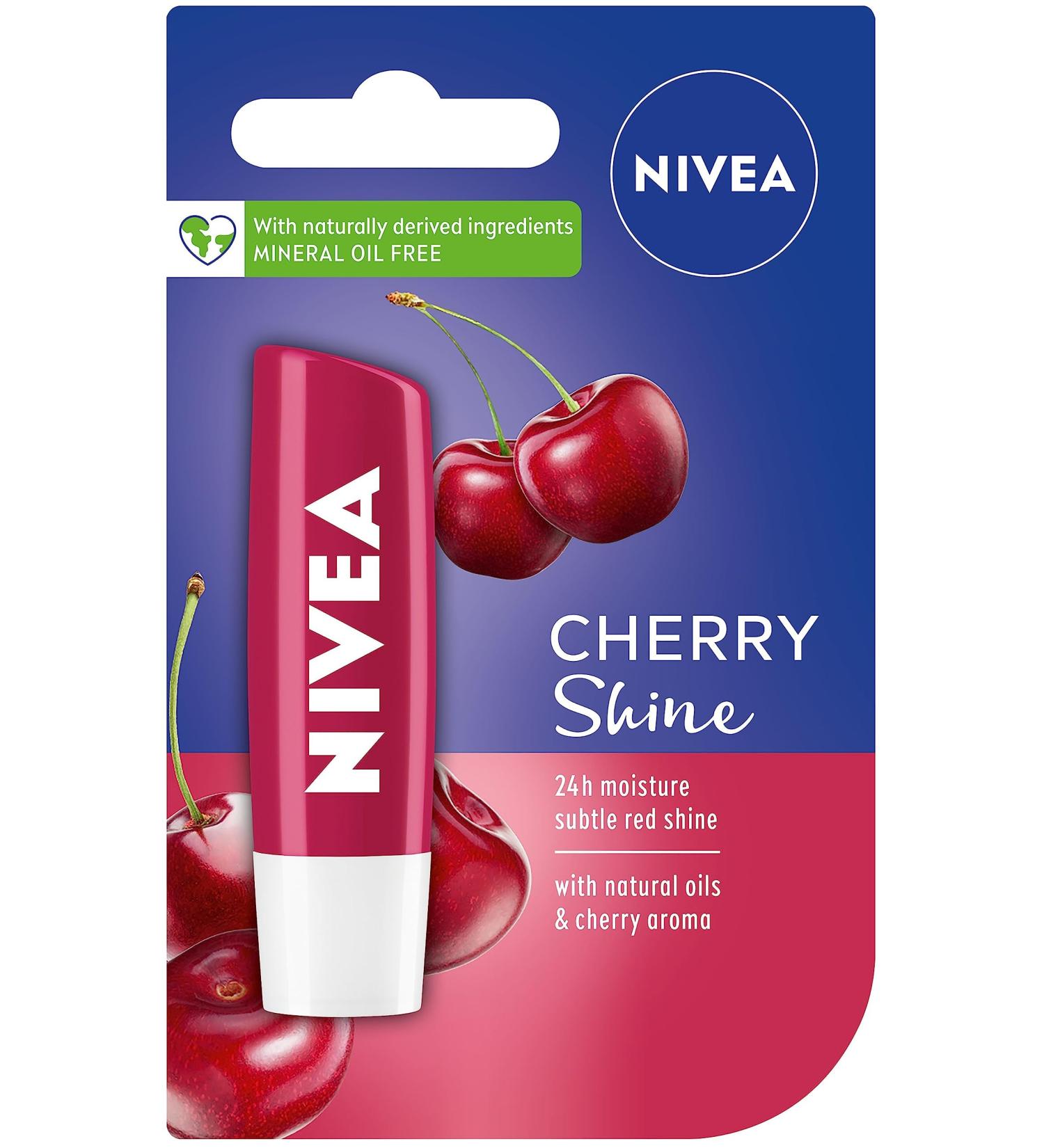 Nivea A Kiss of Cherry Fruity Lip Care - Hydrating Cherry Lip Balm | 0.17 oz (4.8 g) | International Shipping Available - Buy Online on GoSupps.com