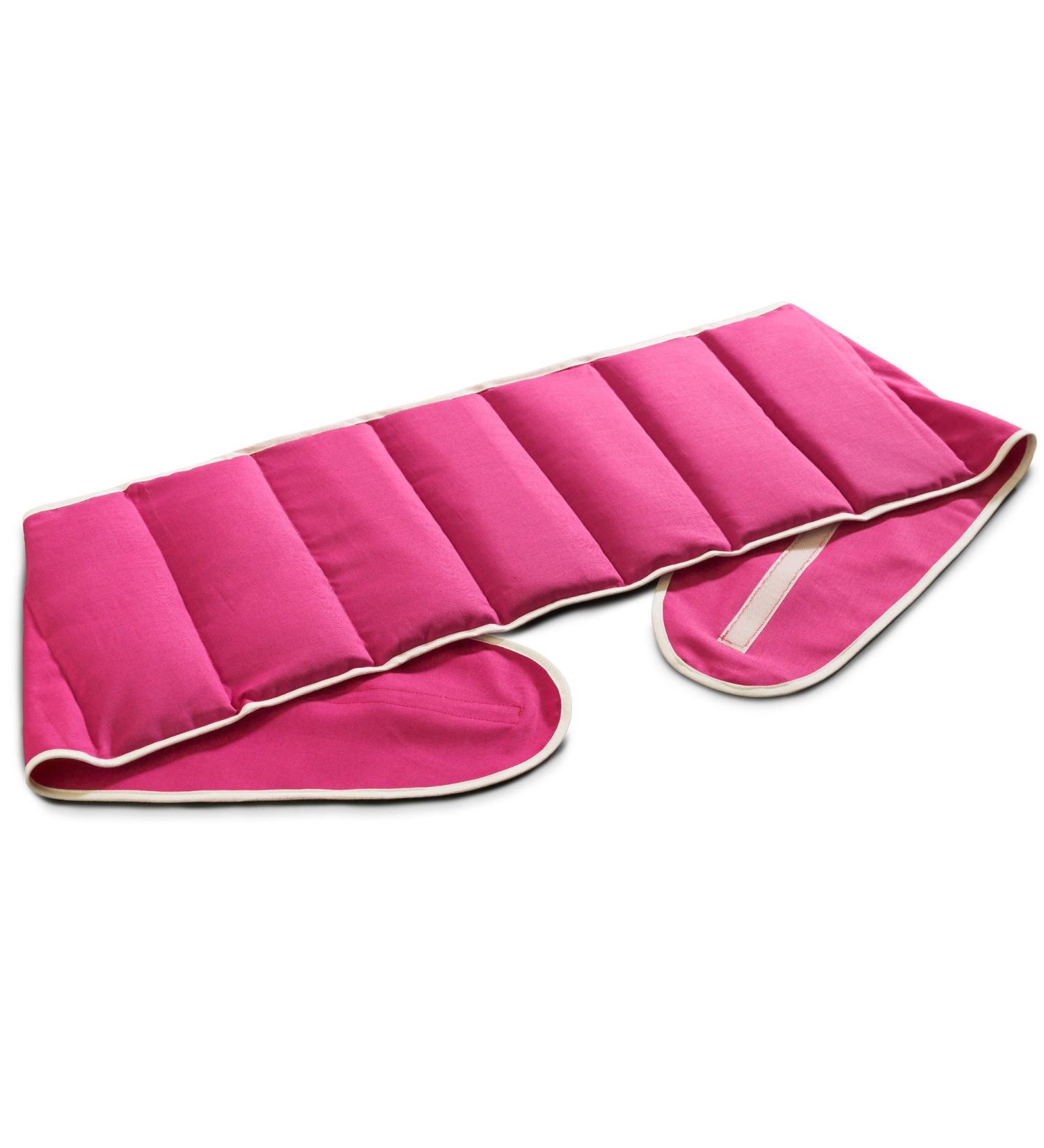 Cherry Core Pillow & Velcro Heating Belt - 135cm XXL Heat Cushion for Back Pain Relief - Pink Cherry Kernels - Buy Online on GoSupps.com