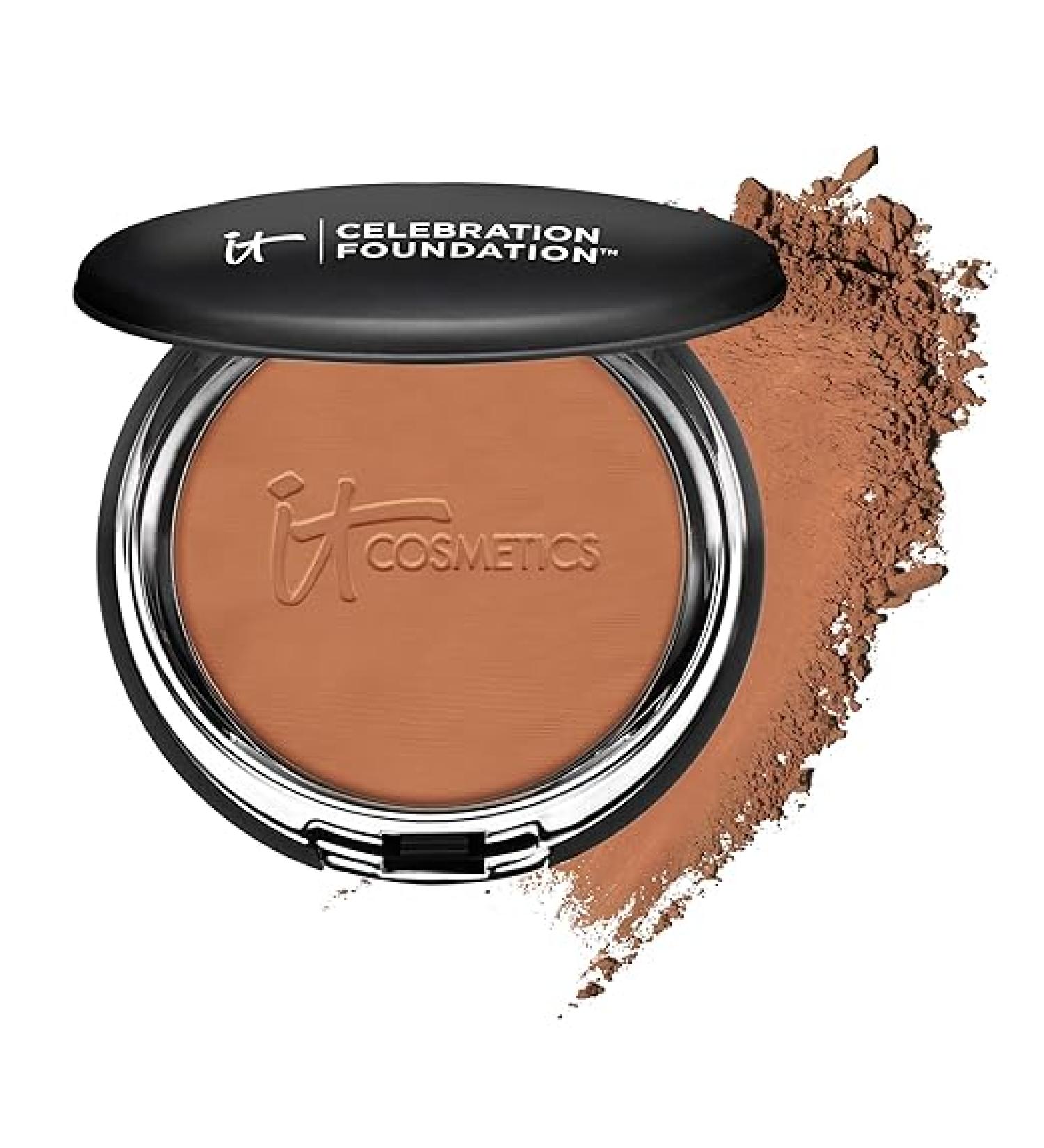 IT Cosmetics Celebration Foundation - Full-Coverage  Anti-Aging Powder Foundation - Blurs Pores Wrinkles & Imperfections - With Hydrolyzed Collagen & Hyaluronic Acid - 0.3 oz - Buy Online on GoSupps.com