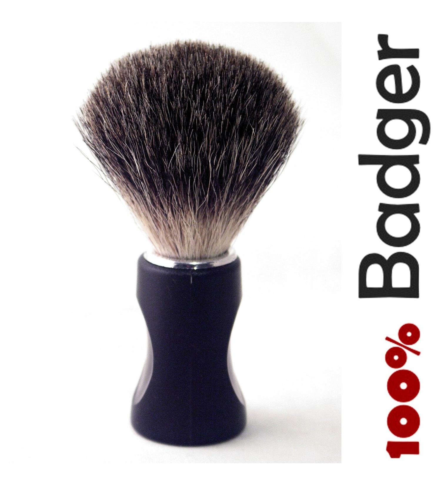 Pure Badger Hair Shaving Brush Ivory-Coloured Solid Plastic Handle - It Won't Disappoint You!