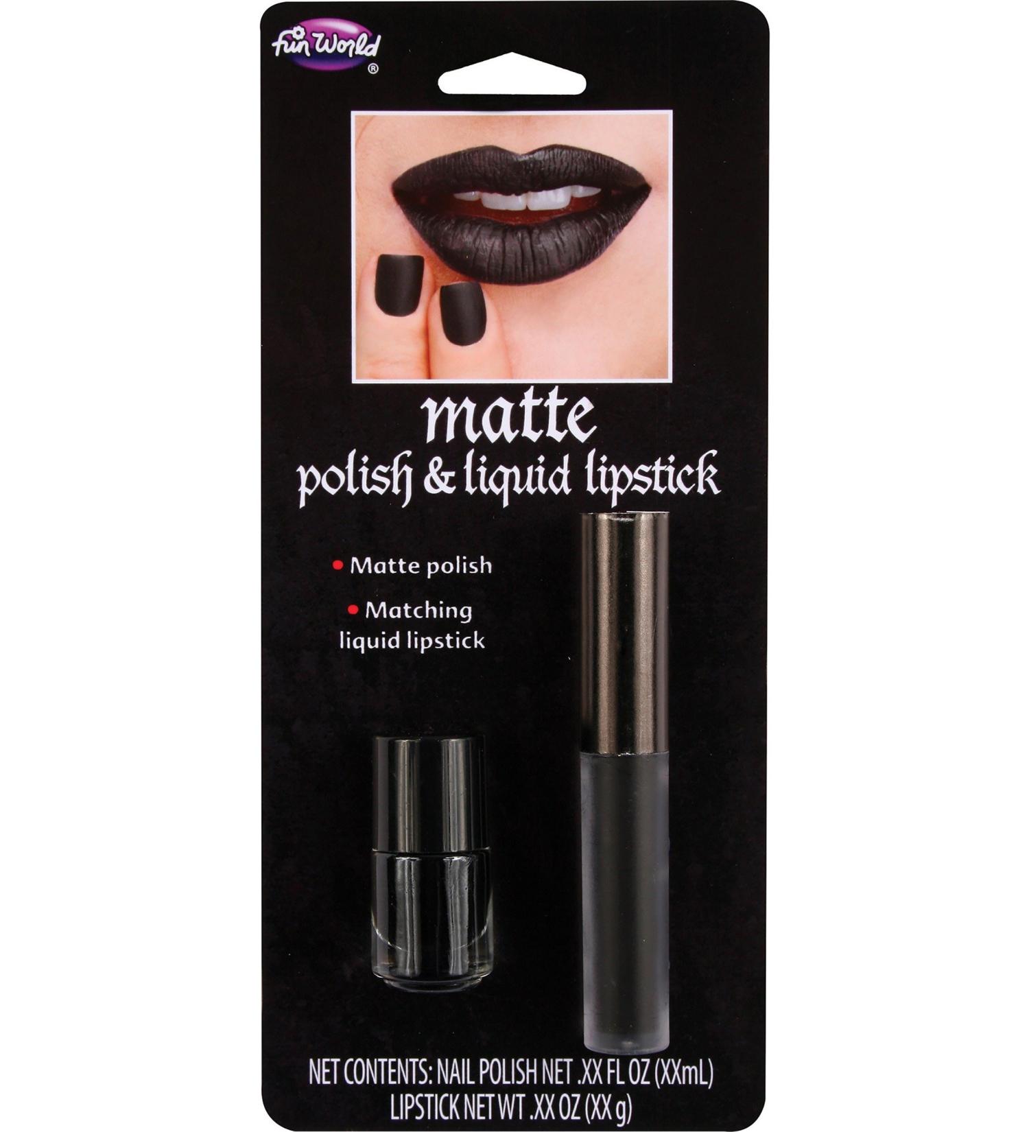 Unknown Matte Polish & Lipstick - Black