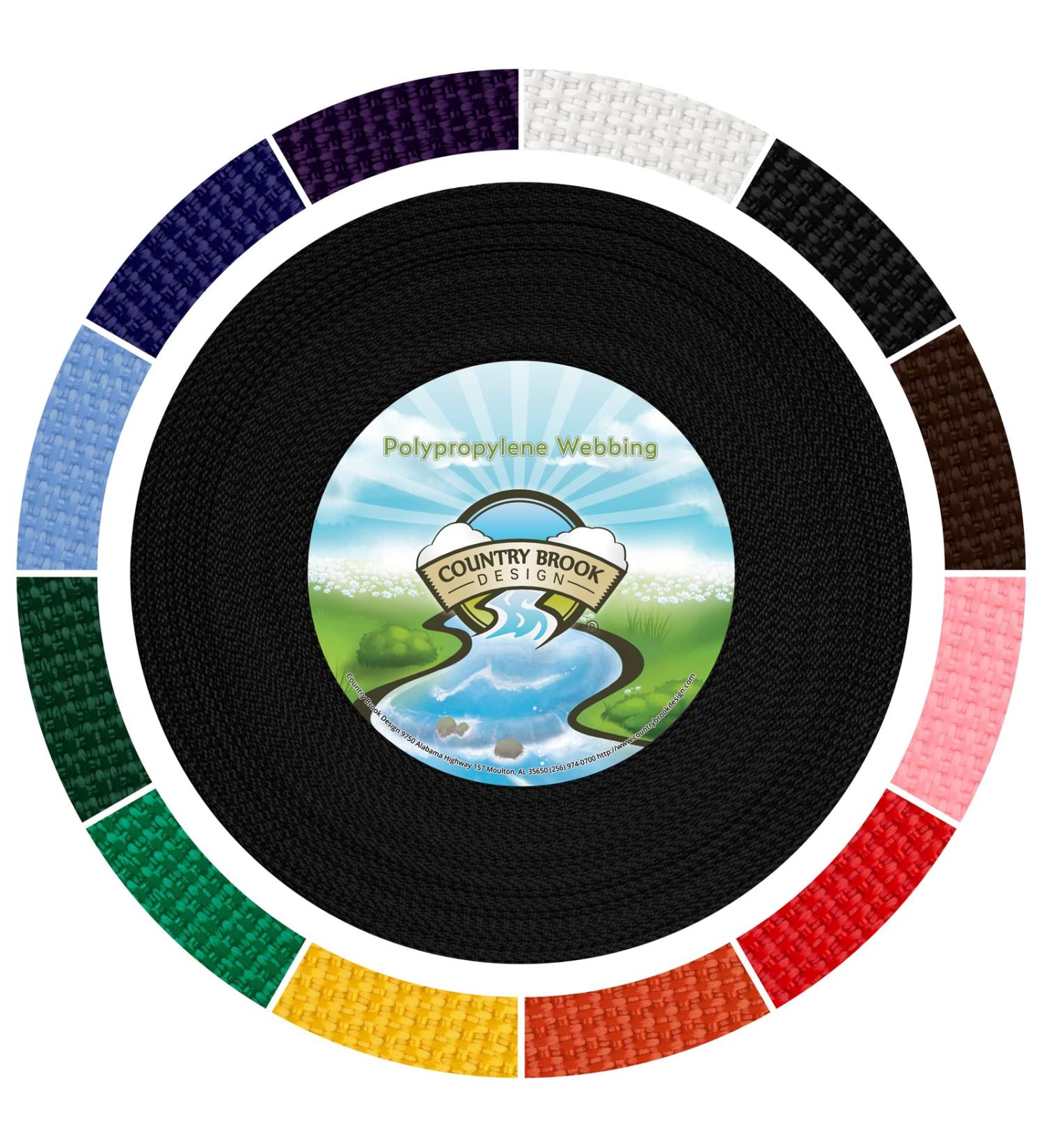 Country Brook Design 1/2 Polypropylene Webbing 10 Yards - Black - Buy Online on GoSupps.com