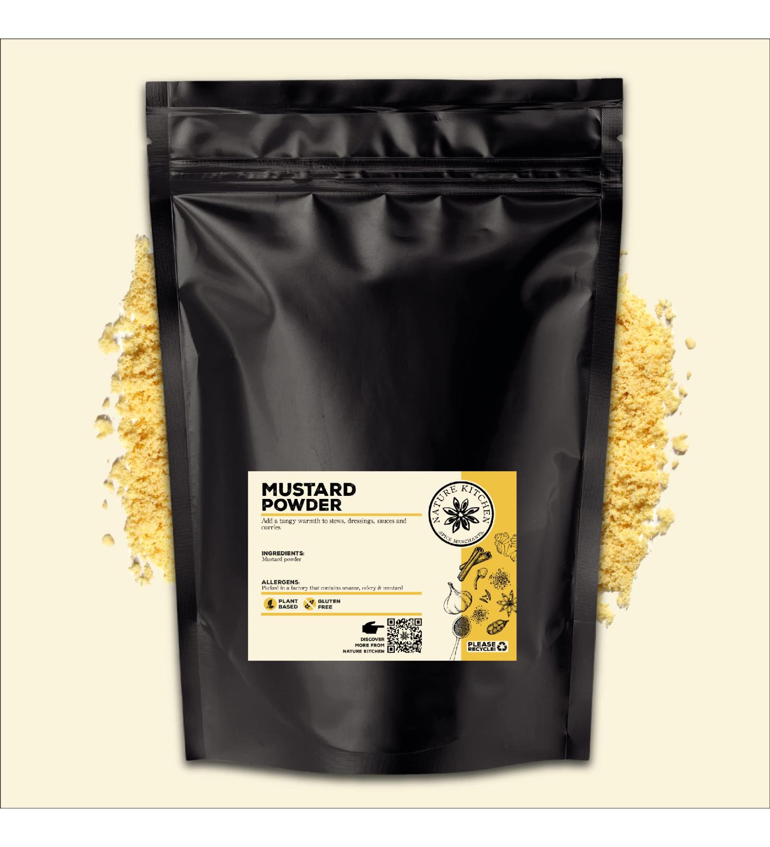 Nature Kitchen Mustard Yellow Ground 500G - Gluten-Free Vegan Seasoning Spices for Everyday Cooking - Marinades, Sauces, Frying, Baking & Grilling - Buy Online on GoSupps.com