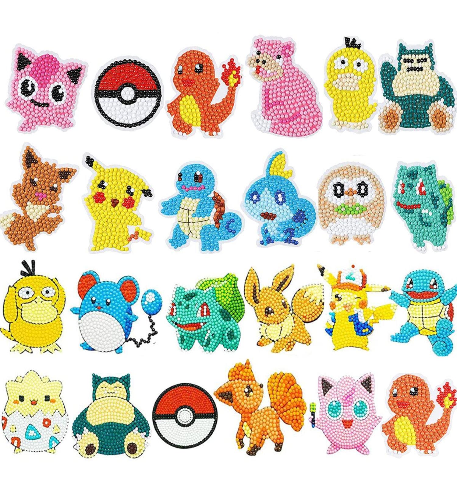 24 PCS Kids Diamond Painting Sticker Kit - Fun DIY Mosaic Art for Children Beginners - Buy Online on GoSupps.com