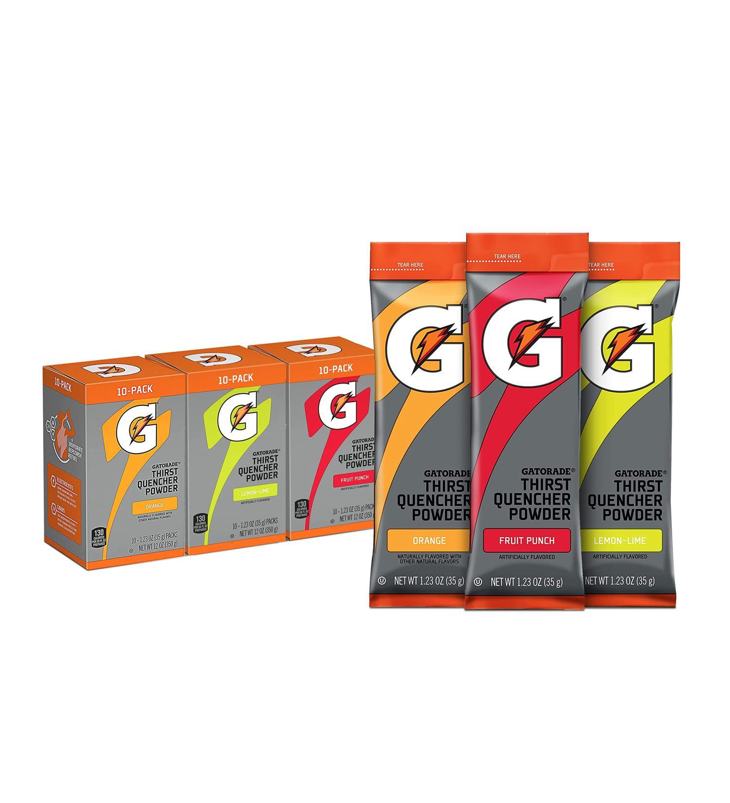 Gatorade Thirst Quencher Powder Sticks 30 Pack - 3 Flavor Variety Pack - Buy Online on GoSupps.com