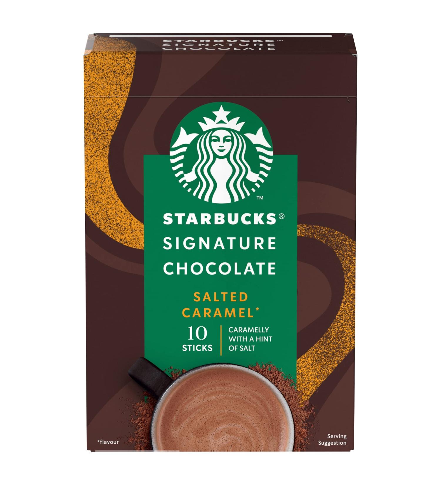 Starbucks Signature Salted Caramel Hot Chocolate Sachets 10 X 20g ( Pack of 10) - Buy Online on GoSupps.com