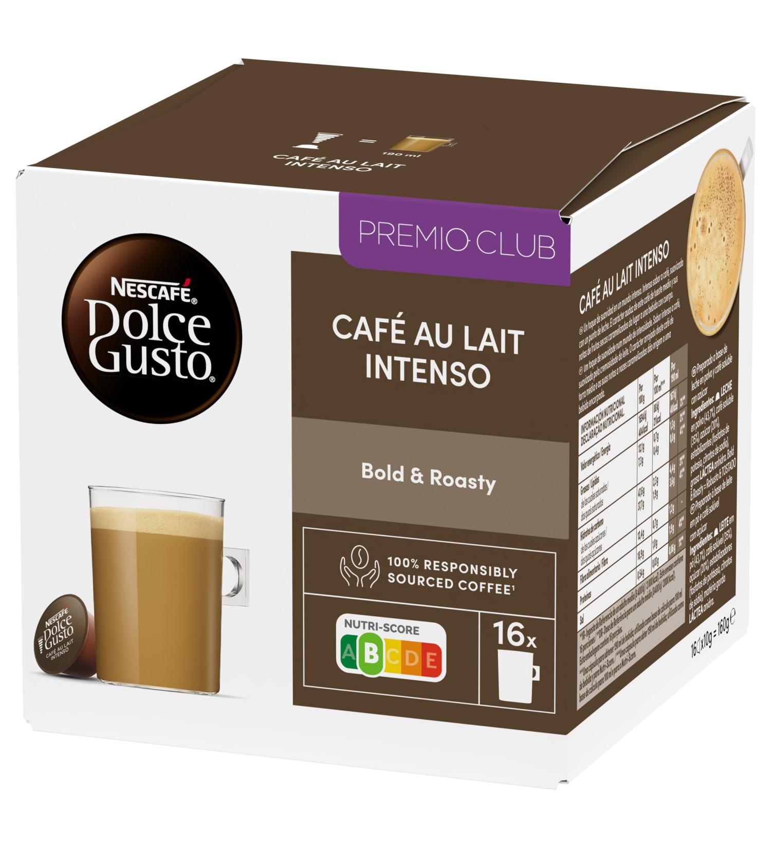 DOLCE GUSTO CAF CON LECHE INTENSO 16 CEPSULAS - Buy Online on GoSupps.com