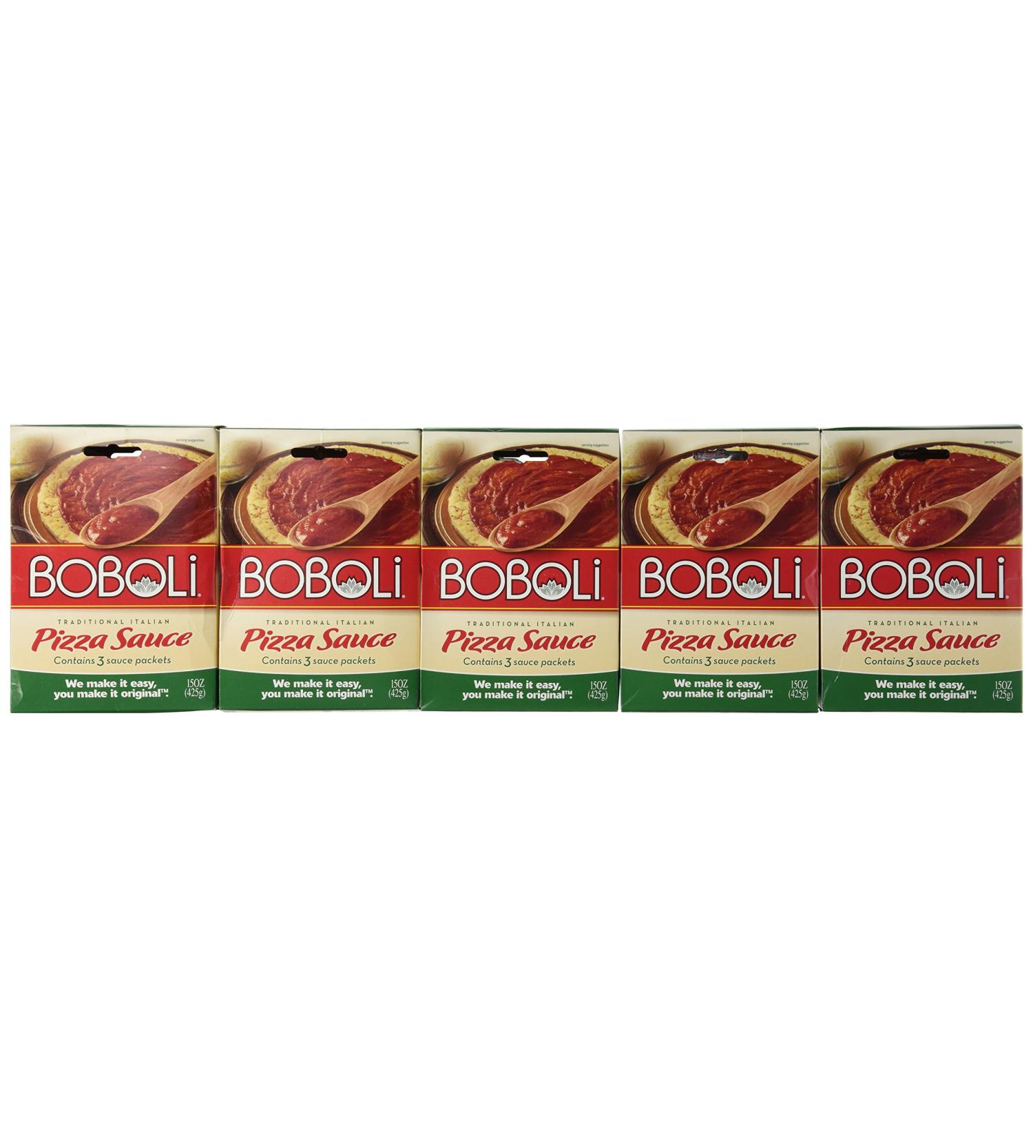Boboli Traditional Italian Pizza Sauce 15oz (5 pack) - Authentic Taste for Homemade Pizzas - Buy Online on GoSupps.com