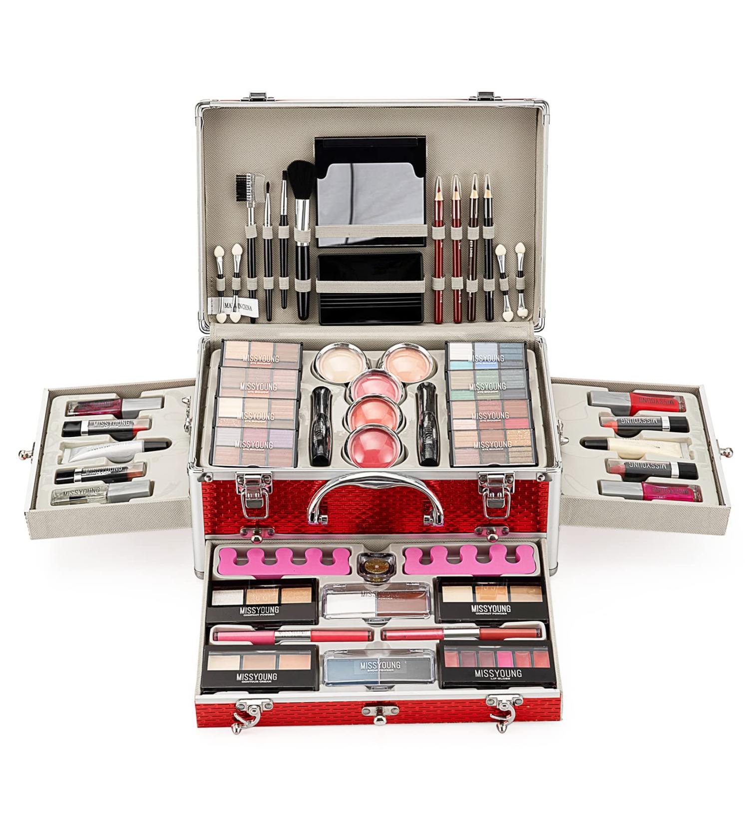 Professional 50-Piece Make-Up Set - Multifunctional Cosmetic Kit for Women | Eyeshadow Lip Gloss & Christmas Gift Bundle - Buy Online on GoSupps.com