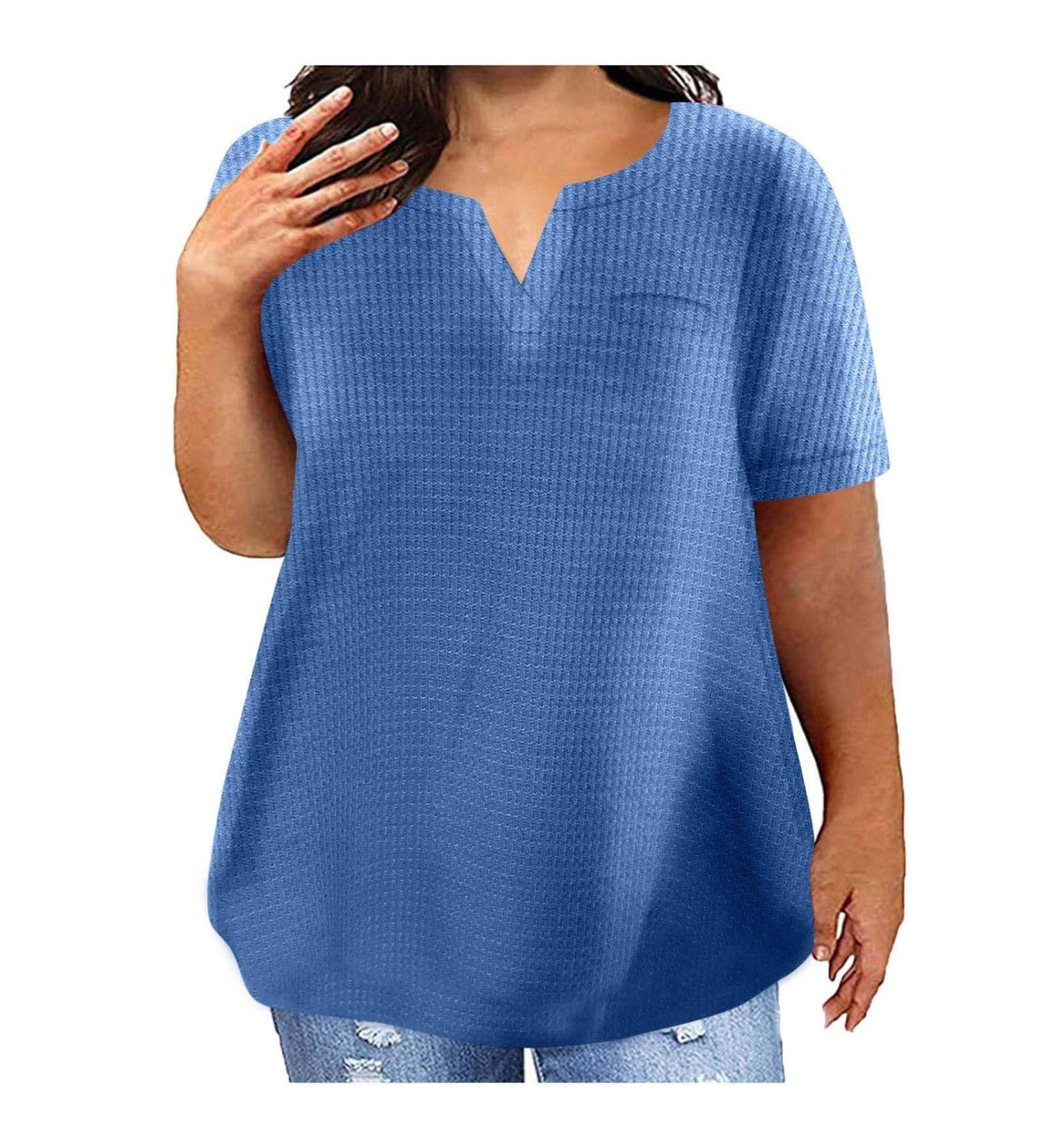 Shop Women's Summer T-Shirts - Genetic V/O Cutout Floral Sleeve Tops 3/4 Arm & Short Sleeve 4XL Black & White Cotton Casual Tunics - Buy Online on GoSupps.com