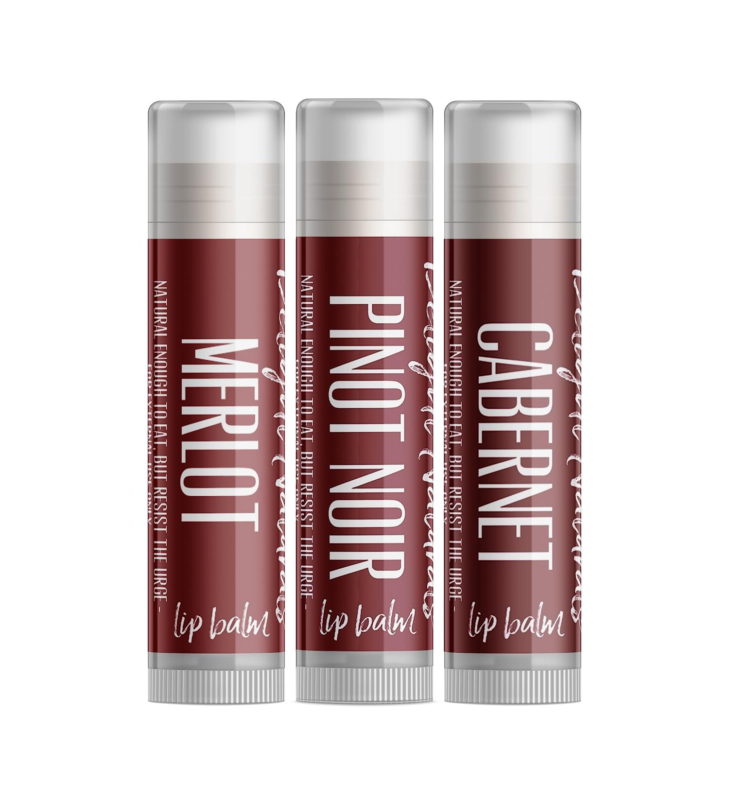 Red Wine Lip Balm Gift Set | Merlot Pinot Noir & Cabernet | Luxurious Hydration for All Skin Types - Buy Online on GoSupps.com