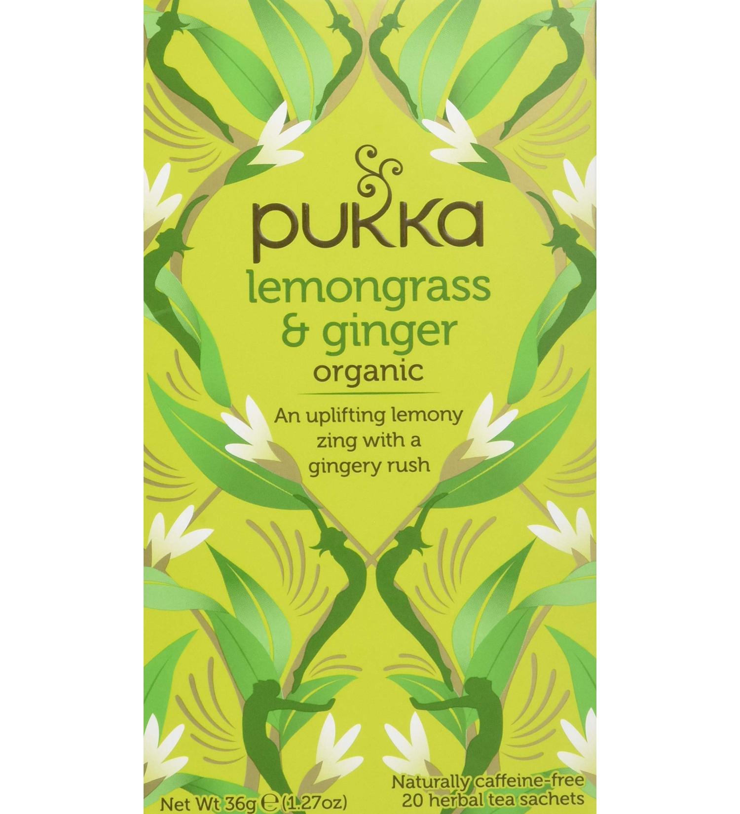 â€œPUKKA Organic Lemongrass Ginger Tea - 20 Count Pack | Herbal Wellness Drinkâ€‌ - Buy Online on GoSupps.com