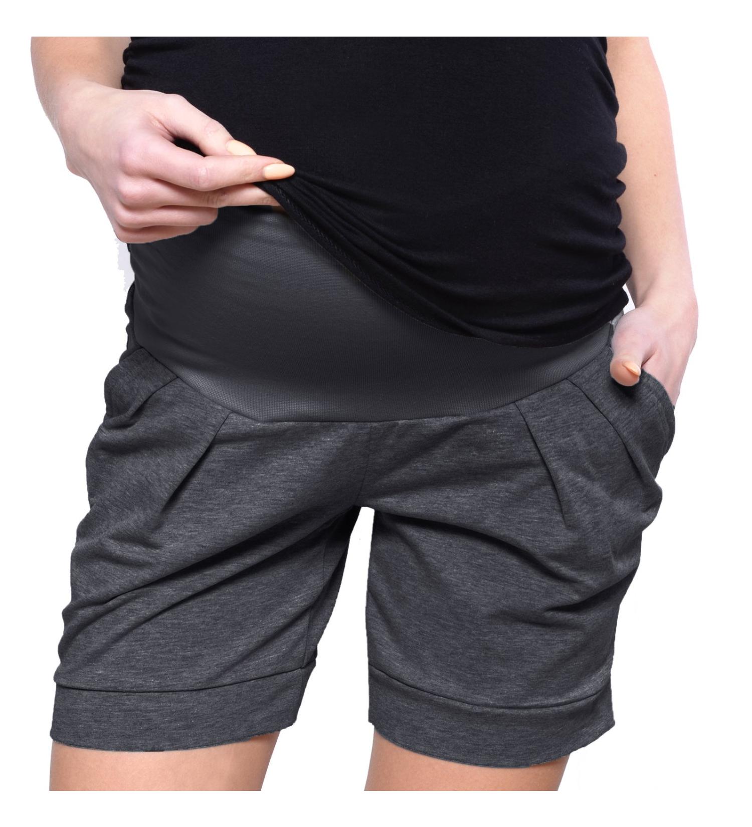 Mija Maternity Shorts Pants Trousers with Over Bump Panel - Graphite (Size 10) - Buy Online on GoSupps.com