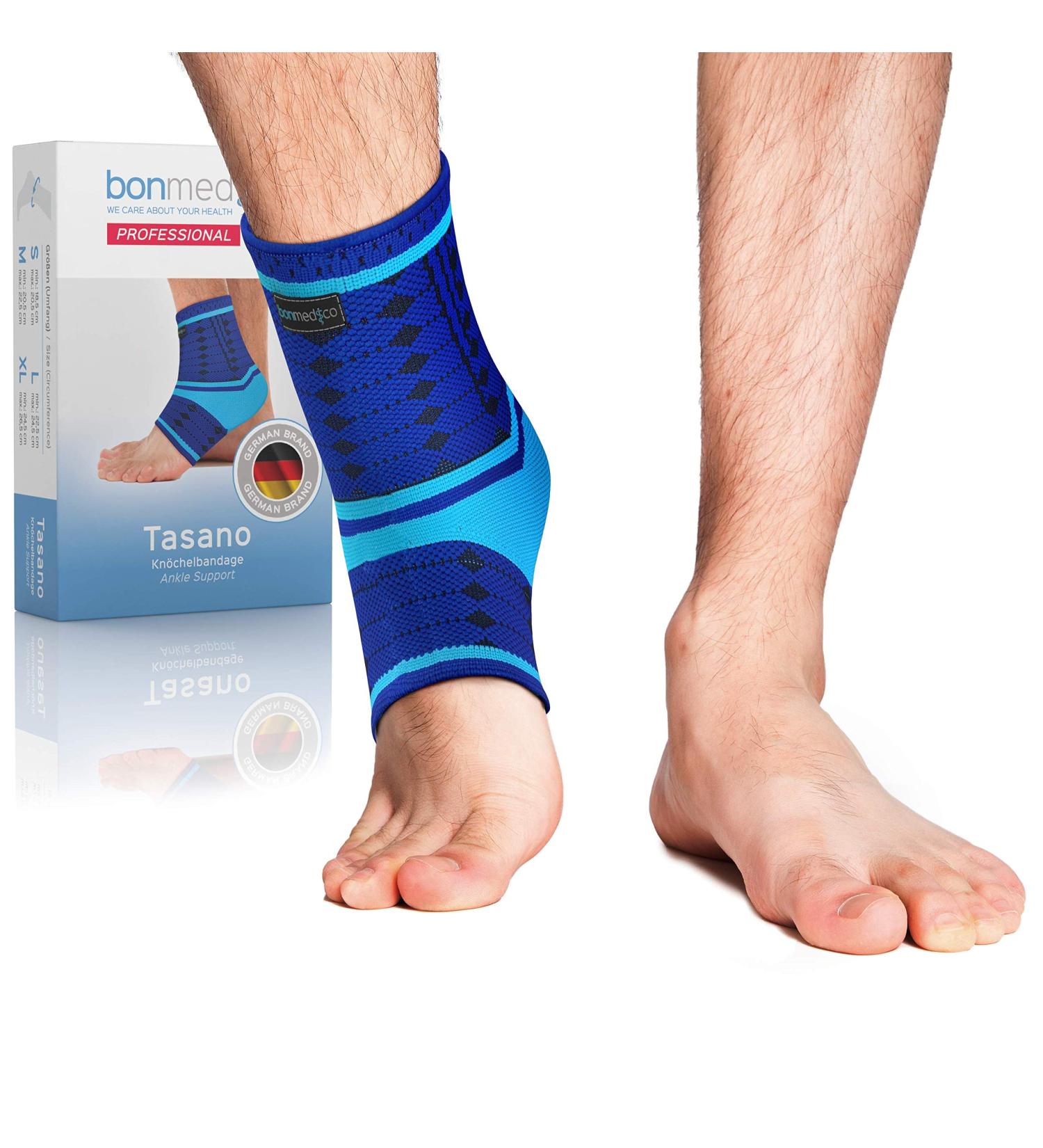 Bonmedico Professional Elbow Bandage Kusano - Unisex L Blue Support for Joints & Muscles - Ideal Wellness Gift for Men & Women - 1 Piece - Buy Online on GoSupps.com