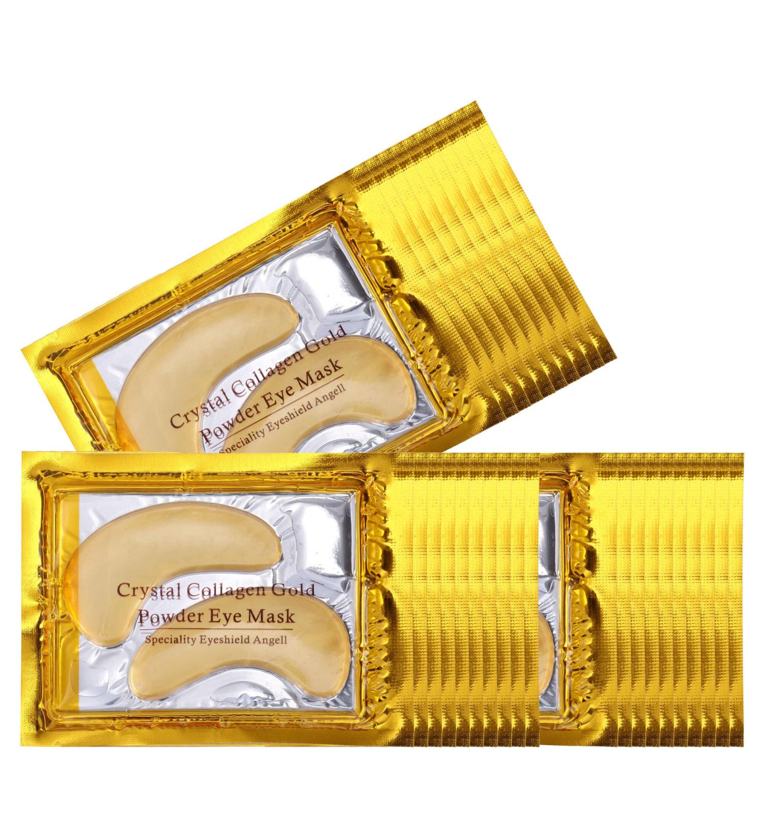 24K Gold Under Eye Patches - 30 Pairs for Dark Circles Puffiness & Anti-Aging Care | Moisturizing Collagen Eye Masks - Buy Online on GoSupps.com