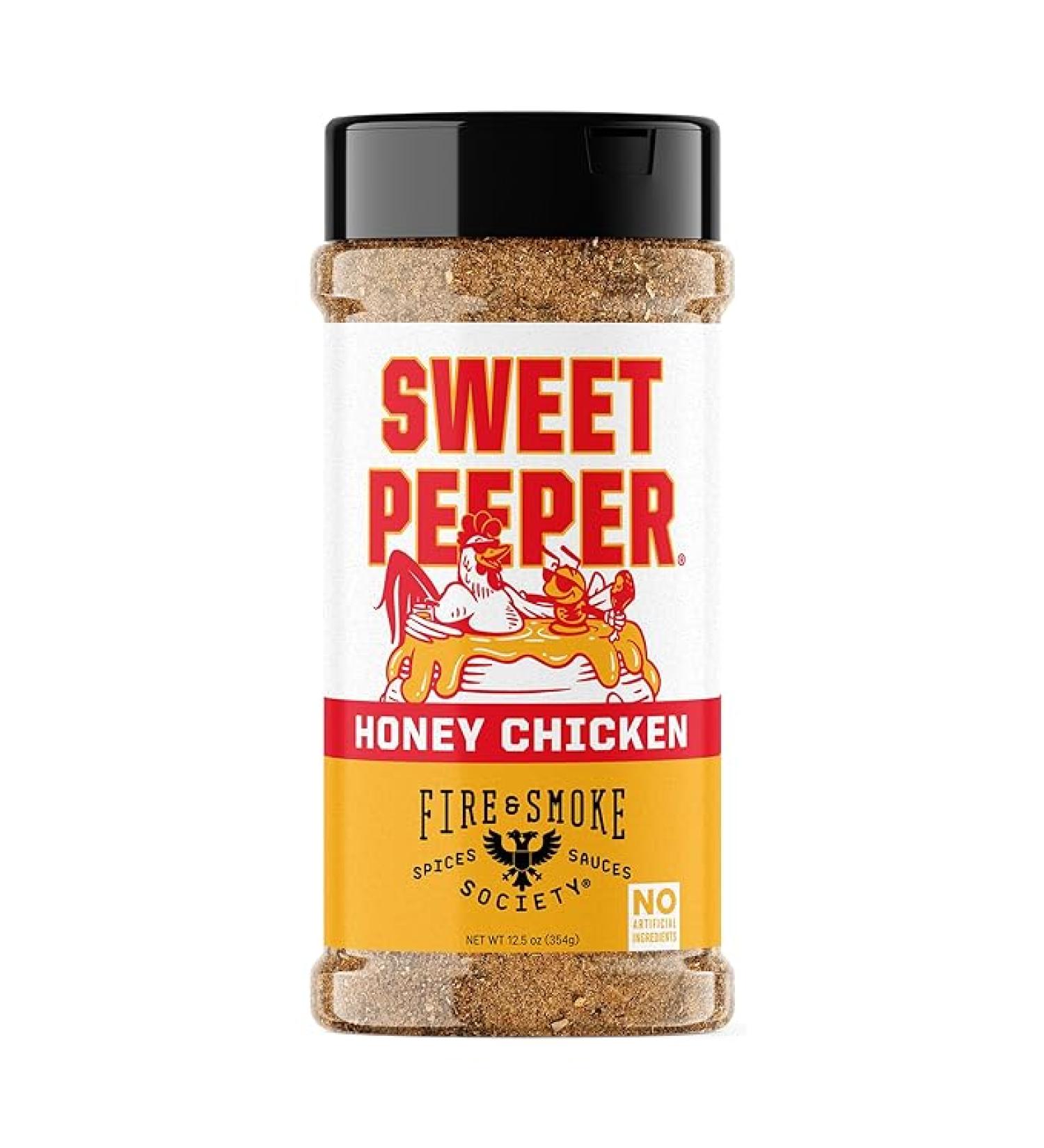 Fire & Smoke Society Sweet Peeper BBQ Rub - XL 12.5 oz | Perfect BBQ Seasoning for Meat  Poultry  Chicken  and Turkey | Dry Rub with Honey  Brown Sugar  Paprika & Herbs - Buy Online on GoSupps.com