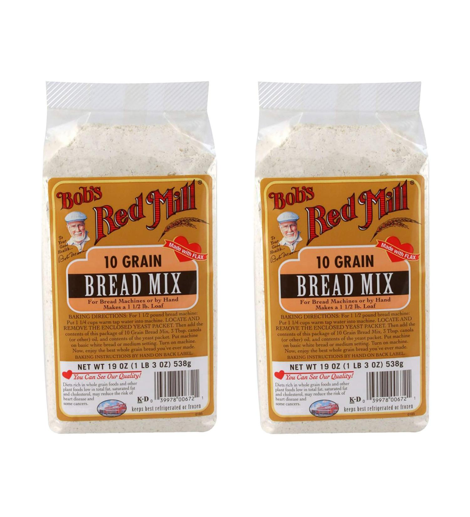 Bob's Red Mill 10 Grain Bread Mix with Yeast Packet 19 oz (Pack of 2) - Buy Online on GoSupps.com