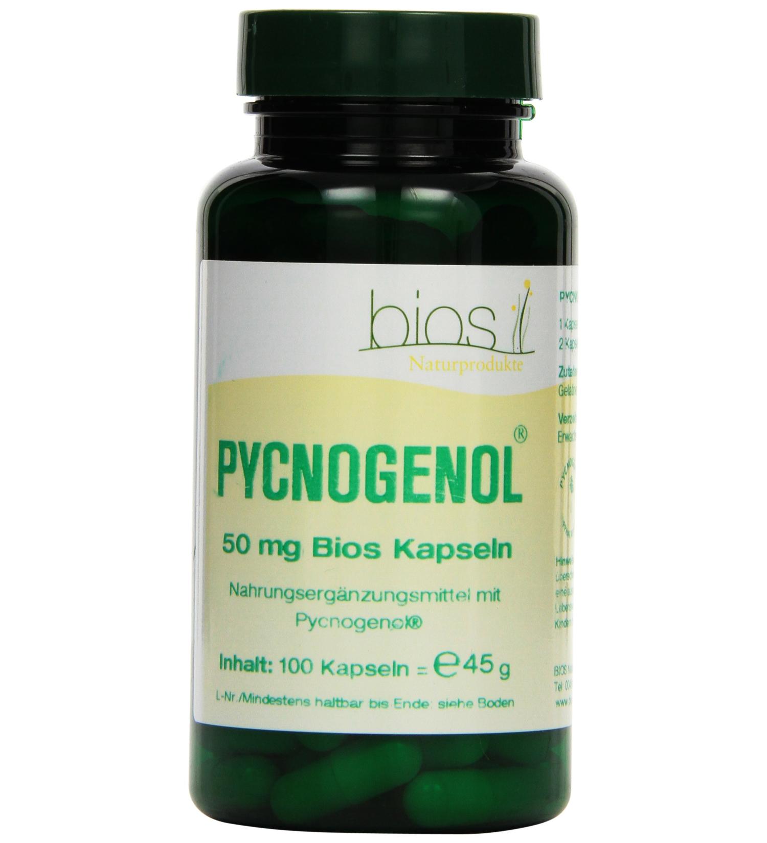 Bios Pycnogenol 50 mg - Powerful Antioxidant Supplement 100 Capsules (1 x 45g) - Shop Internationally! - Buy Online on GoSupps.com