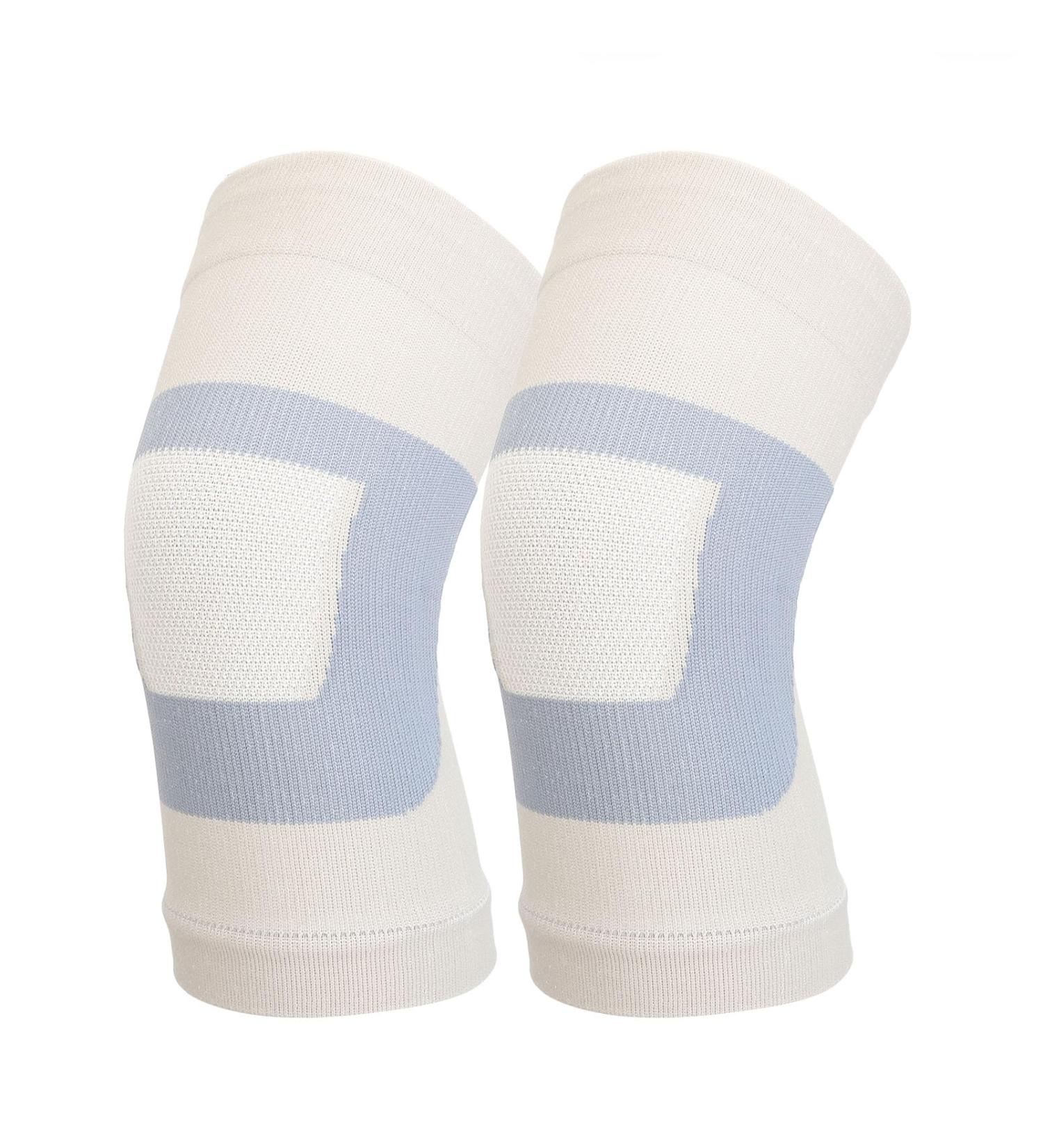 Buy ZJchao Thin Compression Knee Sleeve - Breathable Non-Slip High Elasticity Knee Support for Yoga & Gym - Light Gray (M) - International Shipping Available - Buy Online on GoSupps.com