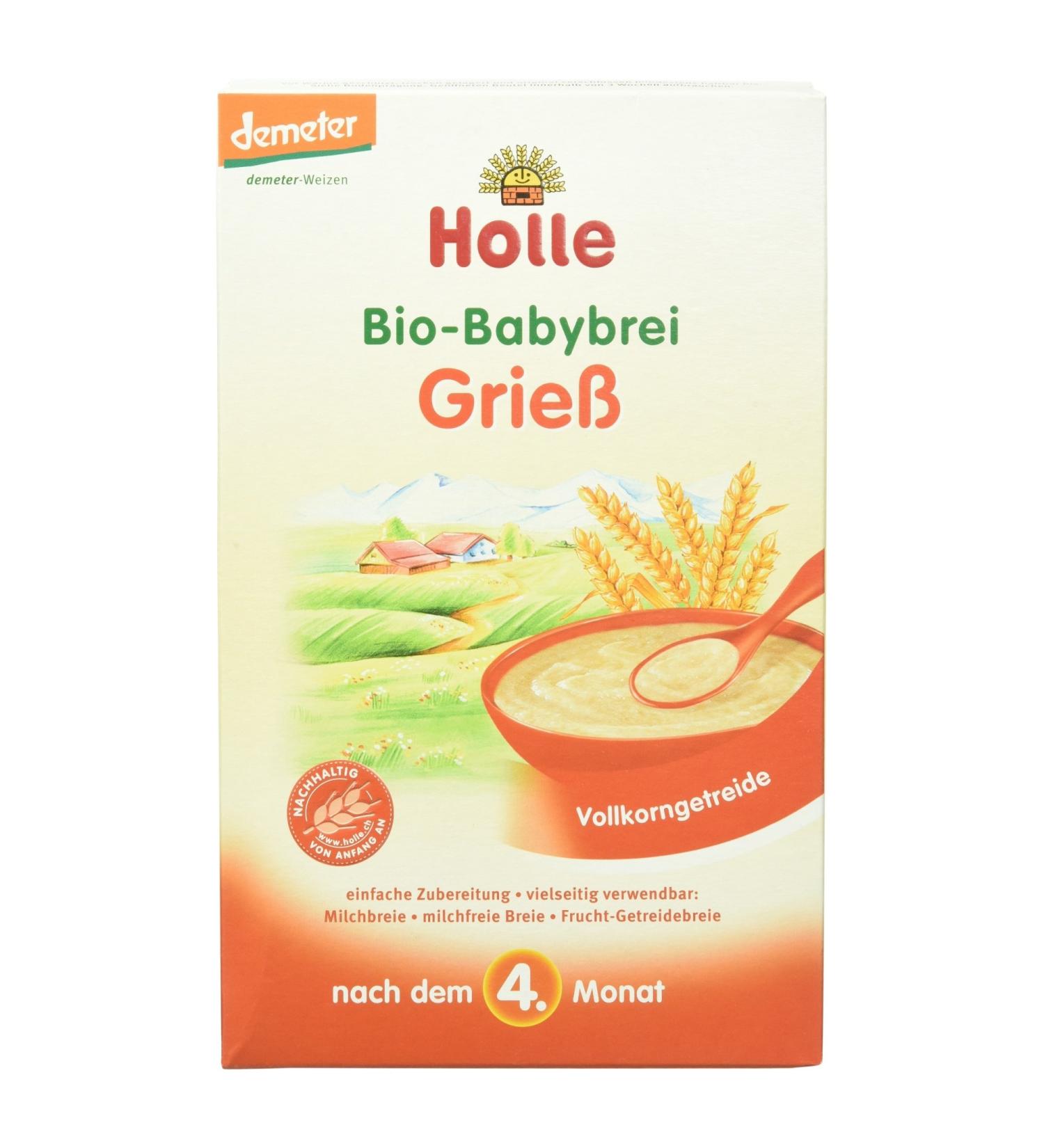 Holle Bio Babybrei Griess - Organic Baby Semolina Porridge (250g) | Healthy Infant Food for International Shipping - Buy Online on GoSupps.com