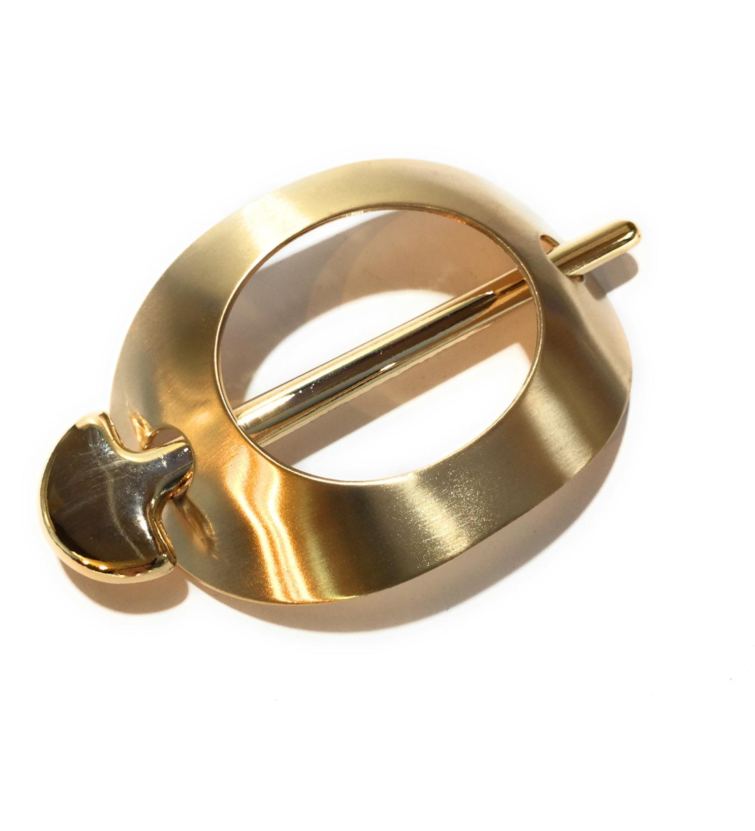 niavida metal hair clip GOLD made of brushed metal with hair stick