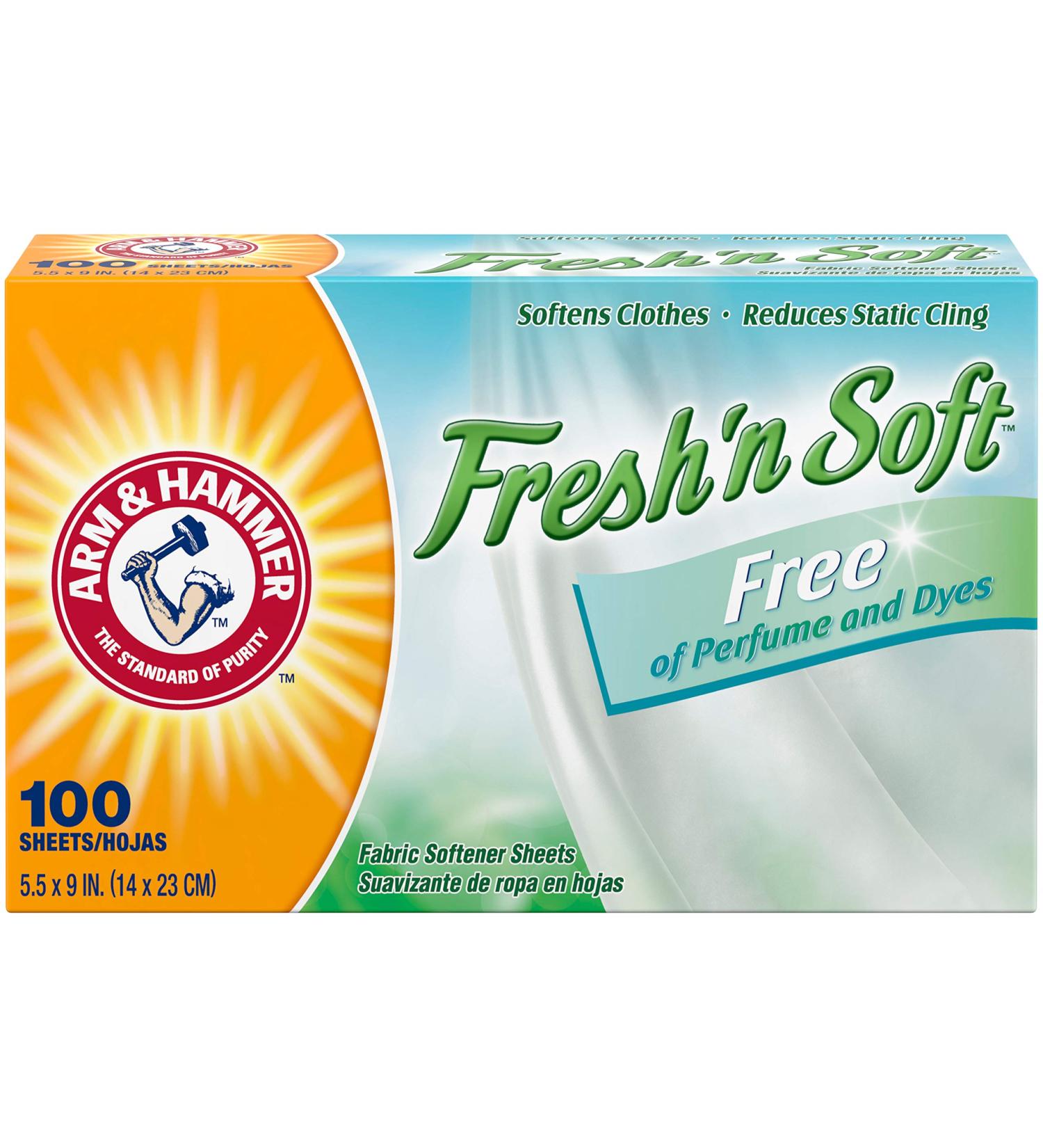 ARM & HAMMER Fabric Softener Sheets - Perfume & Dye Free 100 Ct | Premium International Shipping - Buy Online on GoSupps.com