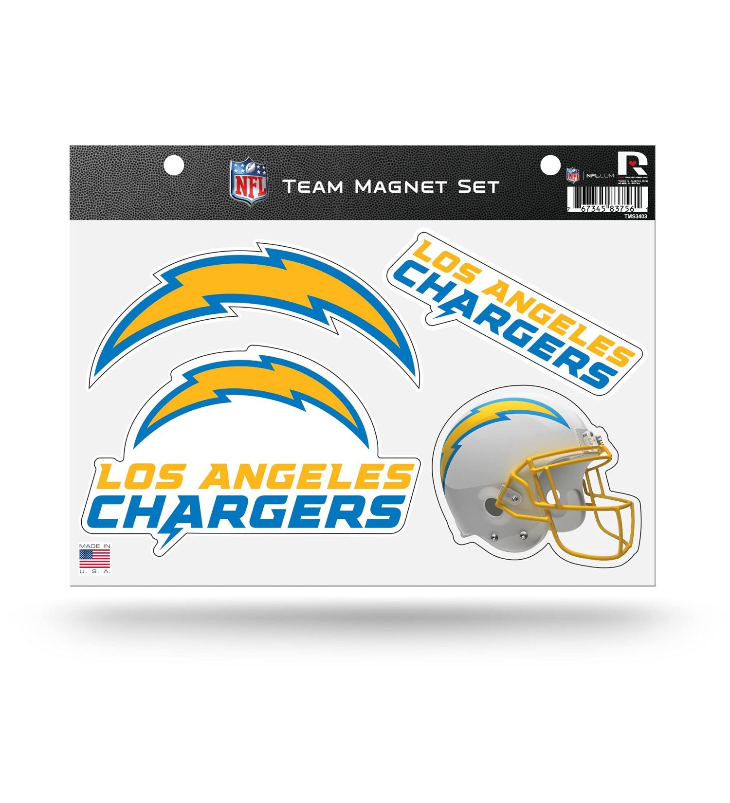 NFL Los Angeles Chargers Die Cut Team Magnet Set - Officially Licensed Magnets - Buy Online on GoSupps.com