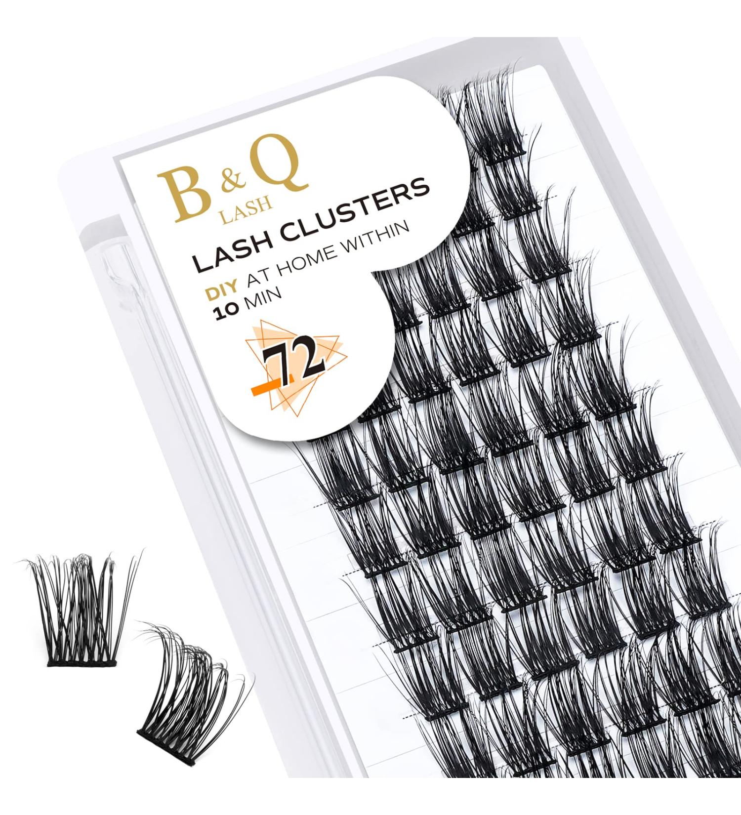 72 PCs DIY Individual Eyelashes - Reusable Wispy & Fluffy for Beginners | B&C Eyelash Extensions (B35 D-8-16 Mix) - Buy Online on GoSupps.com