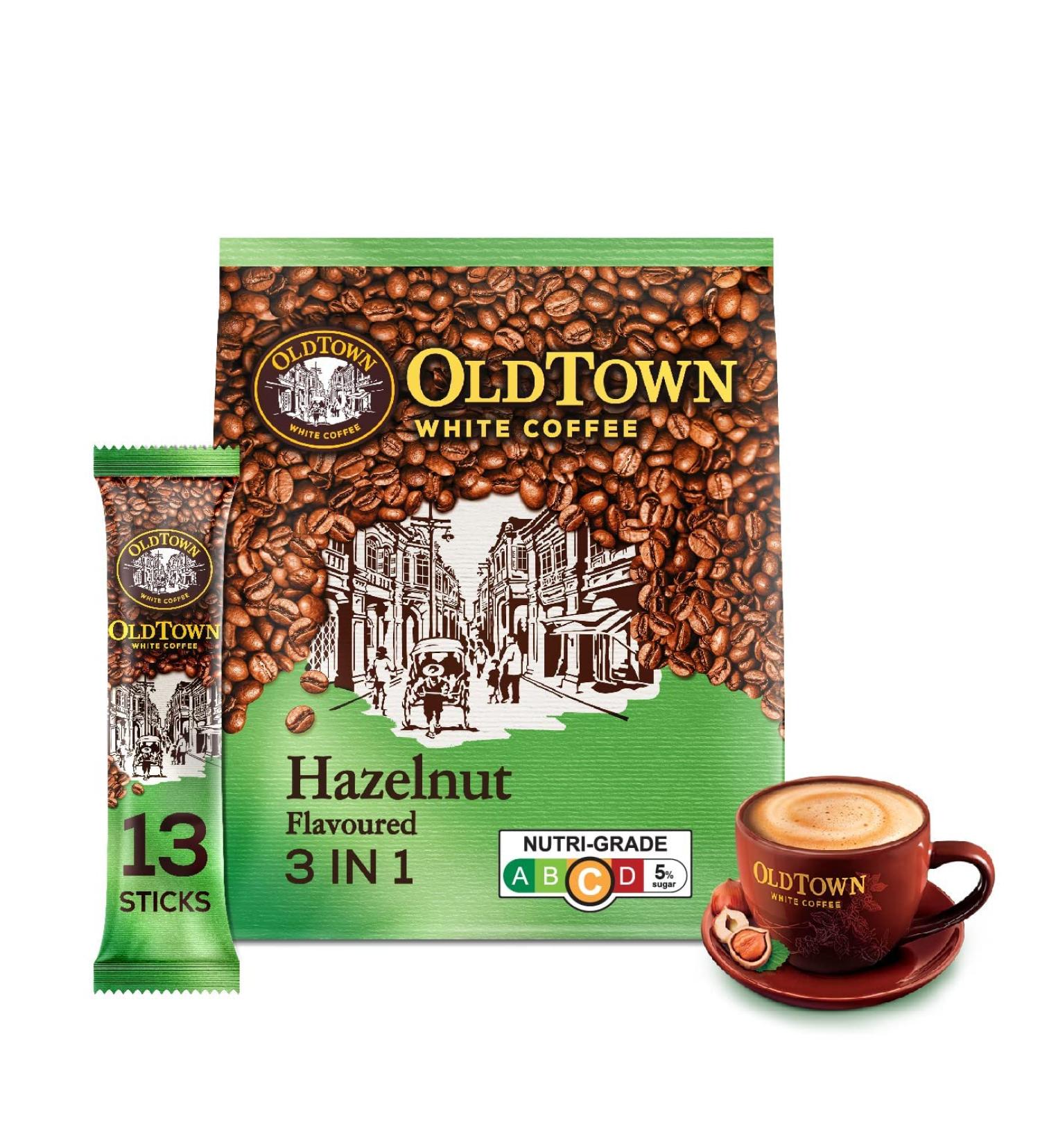Old Town White Coffee 3 in 1 Hazelnut 15 Sachets Net WT 600g - Buy Online on GoSupps.com