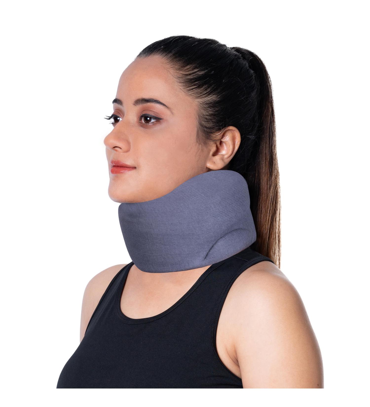 Wonder Care Neck Brace for Sleeping - Cervical Collar for Neck Pain Relief and Support - Grey-Small - Buy Online on GoSupps.com