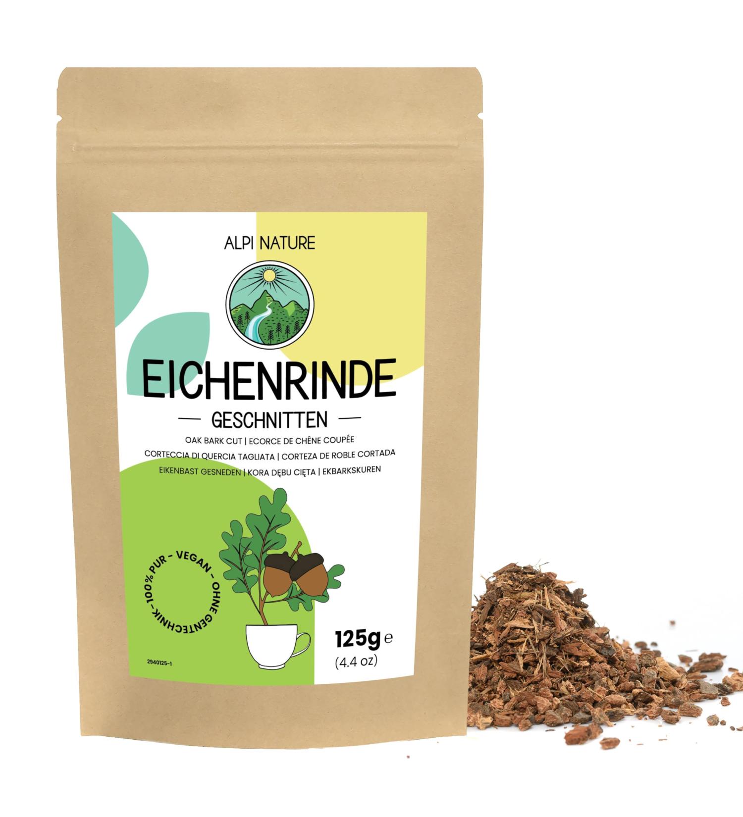 Alpi Investment OOD Oak bark 125g from Alpi Nature tea loose oak bark dried and cut for preparing herbal tea oak bark tea oak bark tea and herbal tea - Buy Online on GoSupps.com