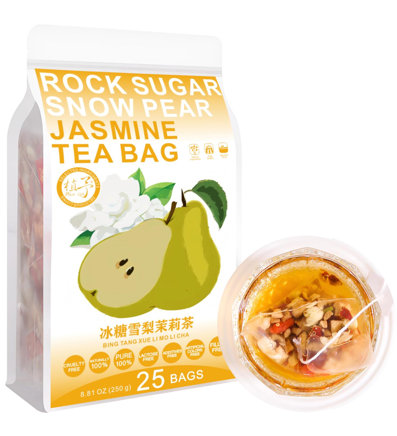 Rock Sugar Snow Pear Jasmine Tea Bag 250g/8.81oz (5g*50bags) Goji sans caf ine d licieuse boisson tisane m lange de th aux fleurs - Buy Online on GoSupps.com