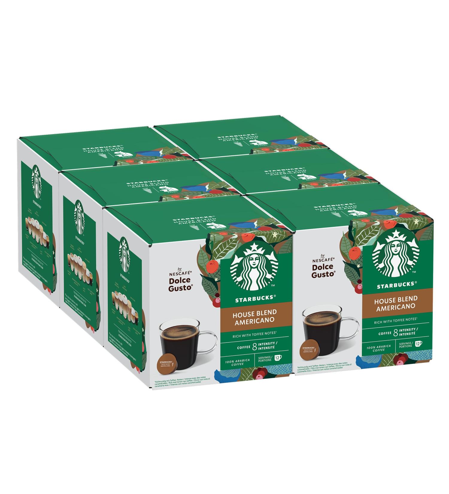 Nestle STARBUCKS House Blend by Nescaf Dolce Gusto Medium Roast Koffiecapsules 6 x 12 72 Capsules - Buy Online on GoSupps.com