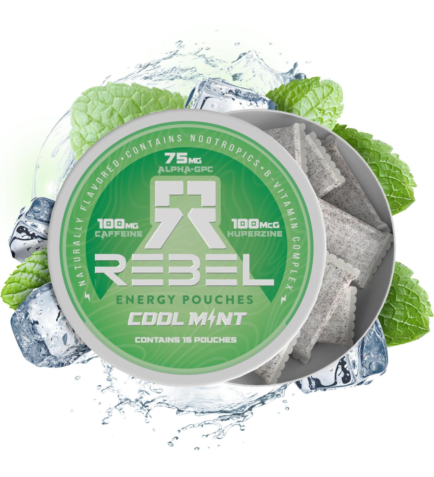 Nootropic Energy Caffeine Pouches 100mg Caffeine Alpha GPC & Huperzine A Sugar-Free Mint Flavor 15 Pouches | Boost Focus & Energy - Buy Online on GoSupps.com