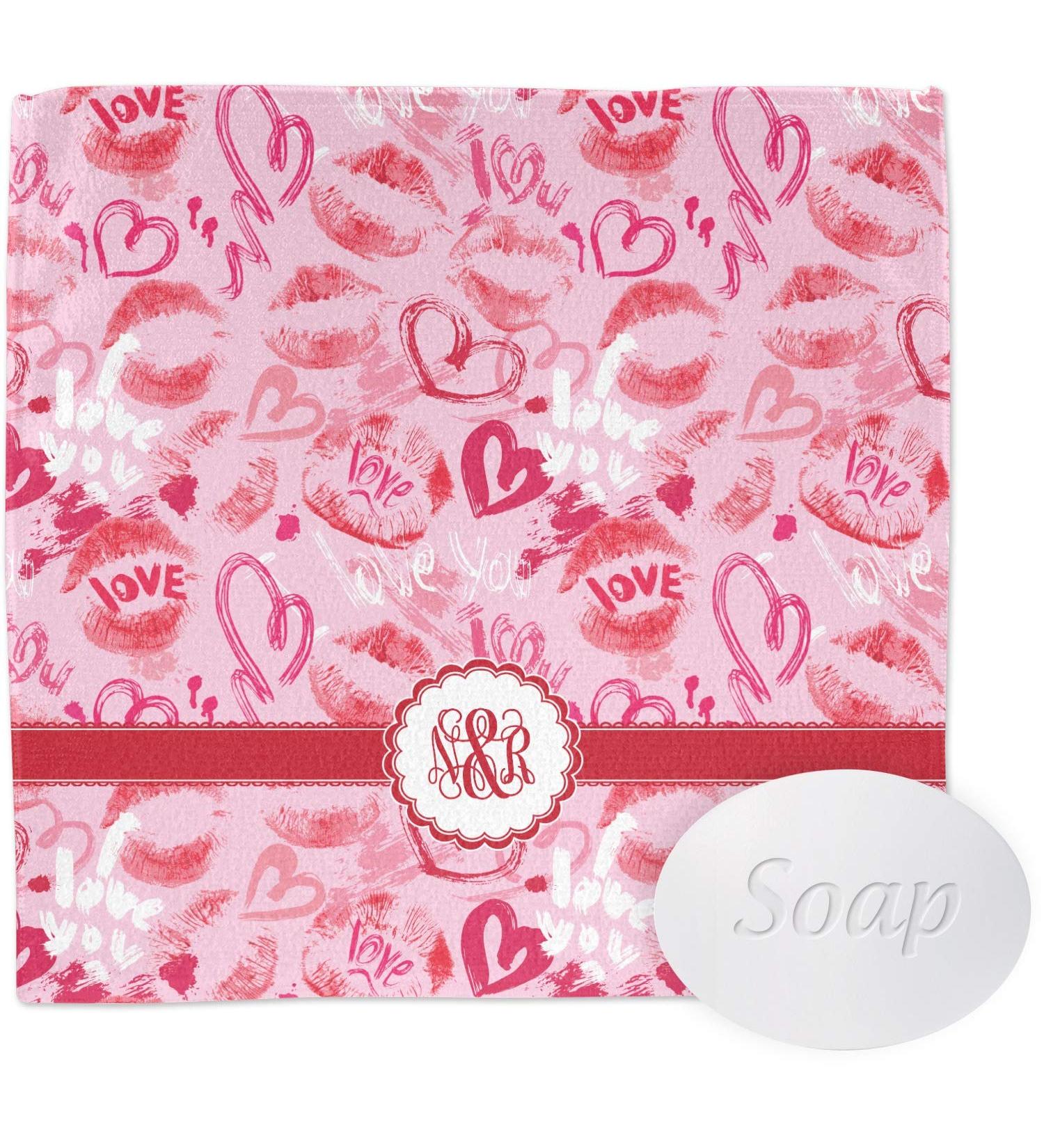 YouCustomizeIt Personalized Lips n Hearts Washcloth