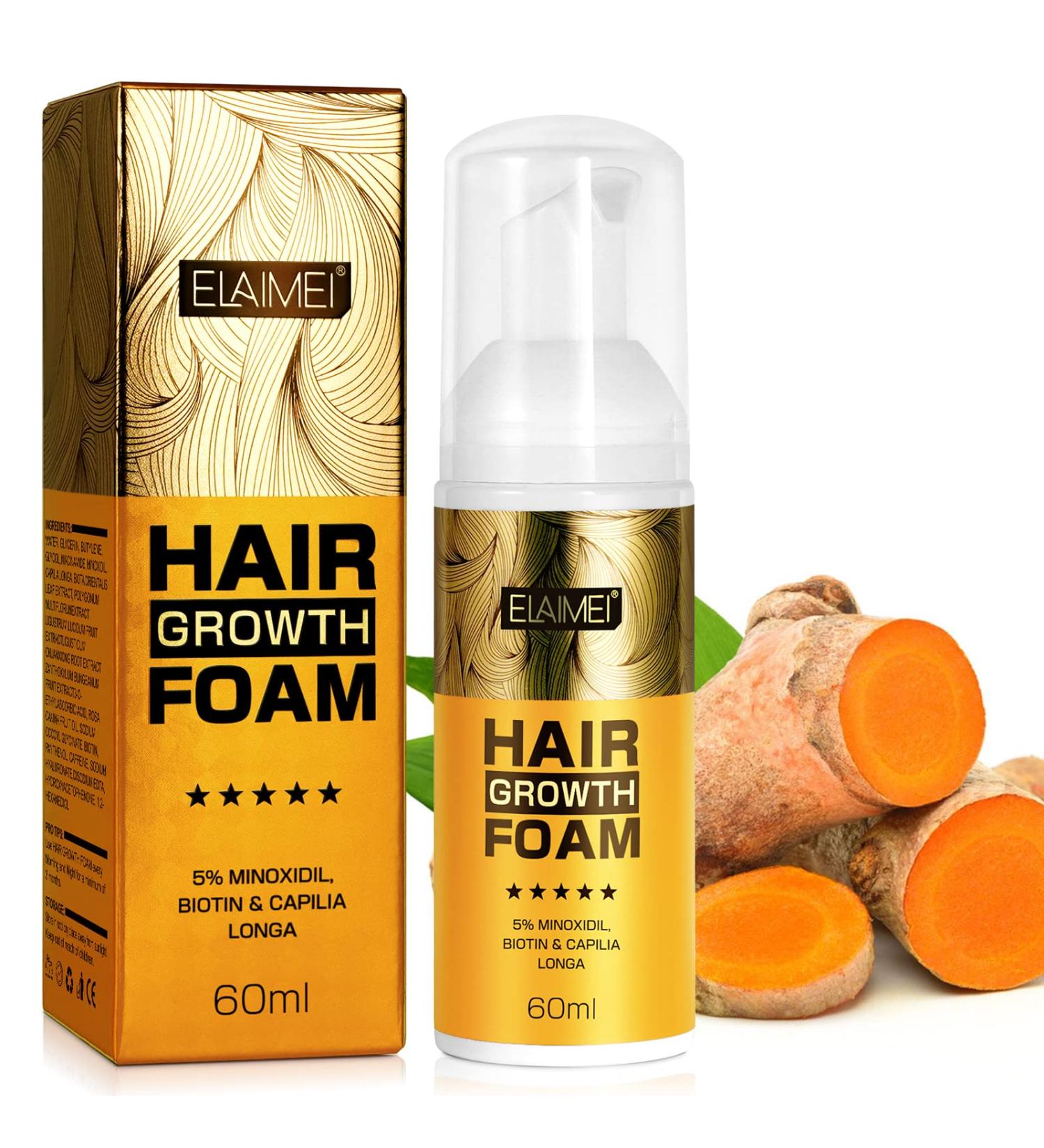 Buy Hair Growth Foam for Men & Women | With Biotin & Capilia Longa | Effective Hair Regrowth Treatment for Thicker Stronger Hair | Stop Hair Thinning - Buy Online on GoSupps.com