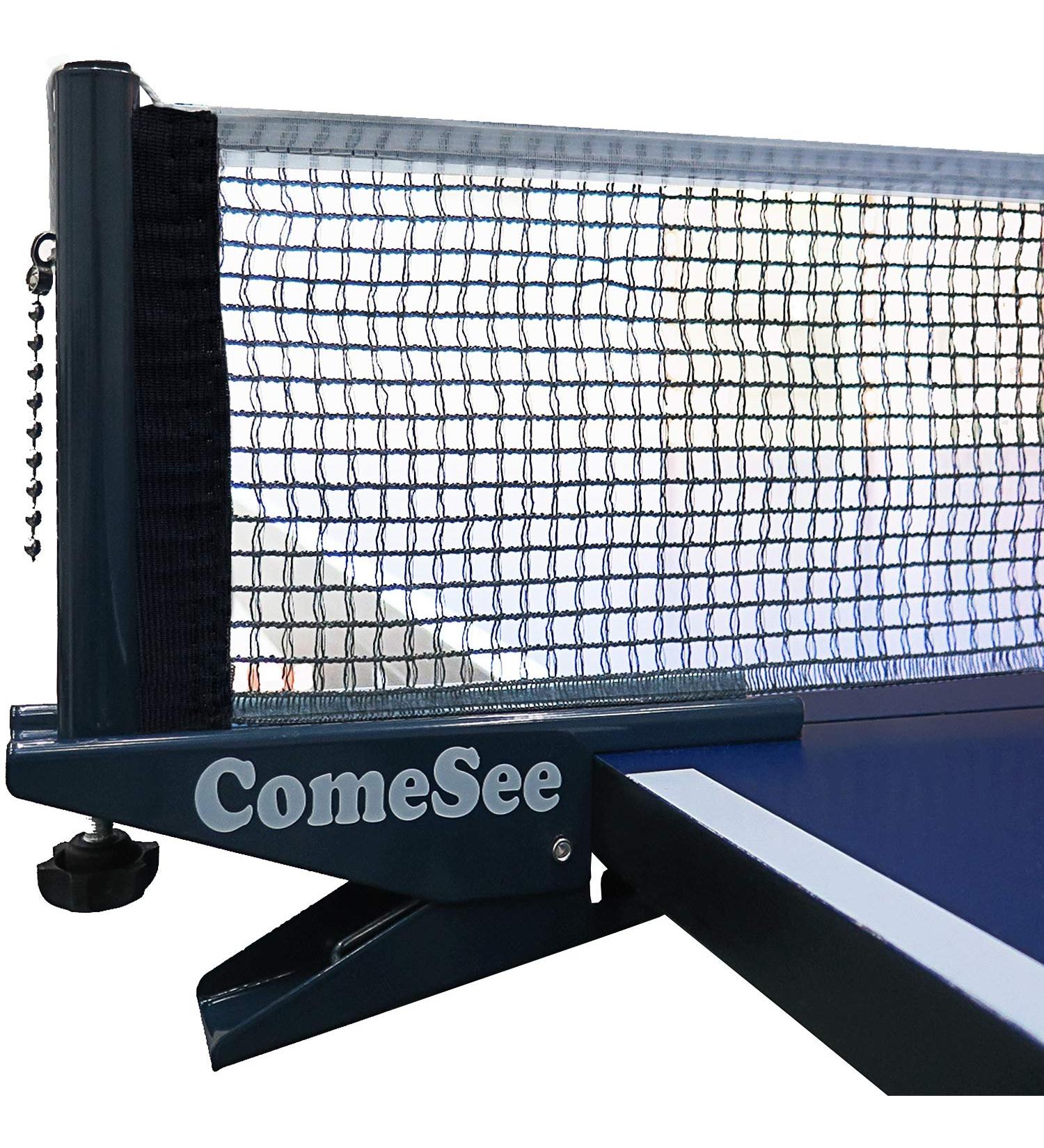 Professional Spring Activated Ping Pong Net Set with Clamp - Navy | Tension Adjustable for Easy Table Tennis Setup - Buy Online on GoSupps.com