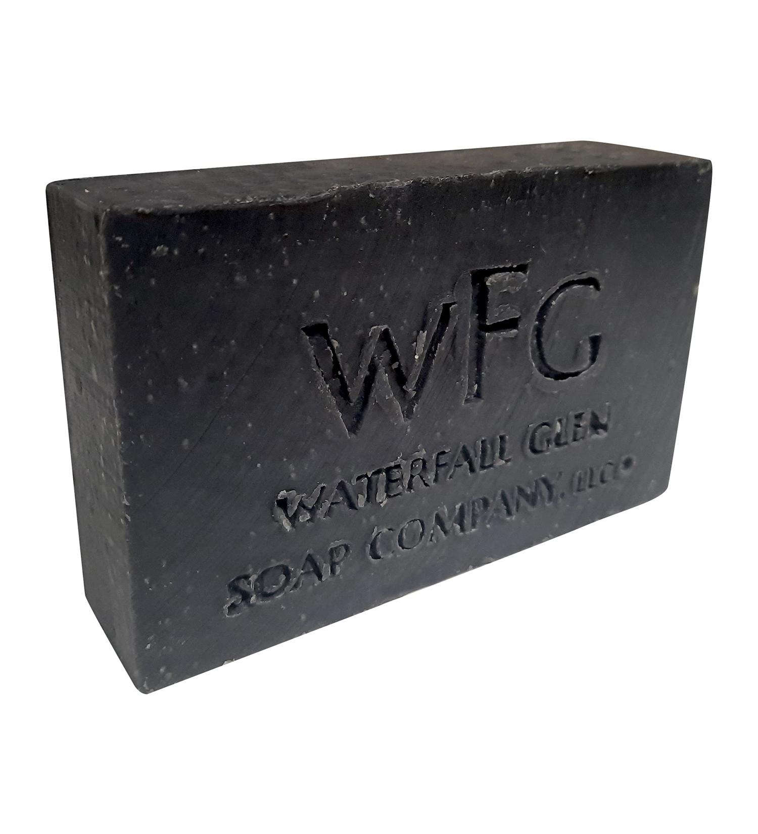 Buy Pitch Dark Activated Charcoal Soap | WFG Waterfall Glen - Natural Vegan Body Soap with Cocoa Butter | International Shipping Available - Buy Online on GoSupps.com
