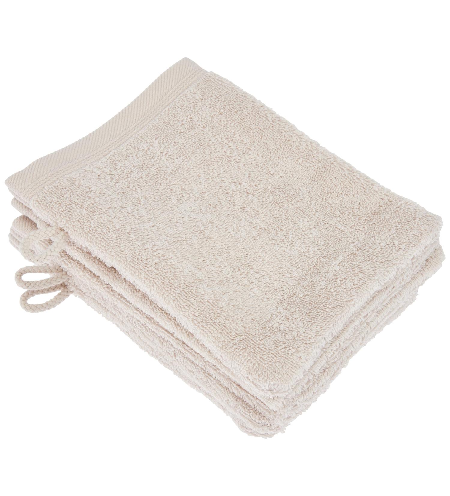 De Witte Lietaer Contessa Luxe Set of 6 Cotton Washcloths - Sand Beige 16x22 cm - Buy Online on GoSupps.com