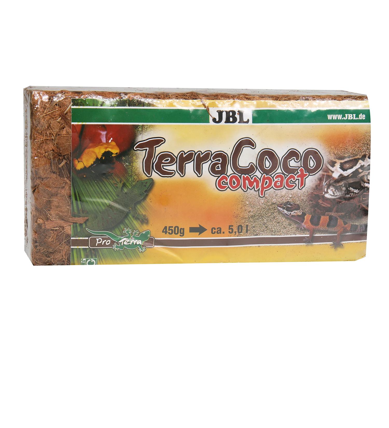 JBL TerraCoco Compact 71025 - Premium Coconut Substrate for All Terrarium Types 450g (5L) - Eco-Friendly & Compressed Soil - Buy Online on GoSupps.com