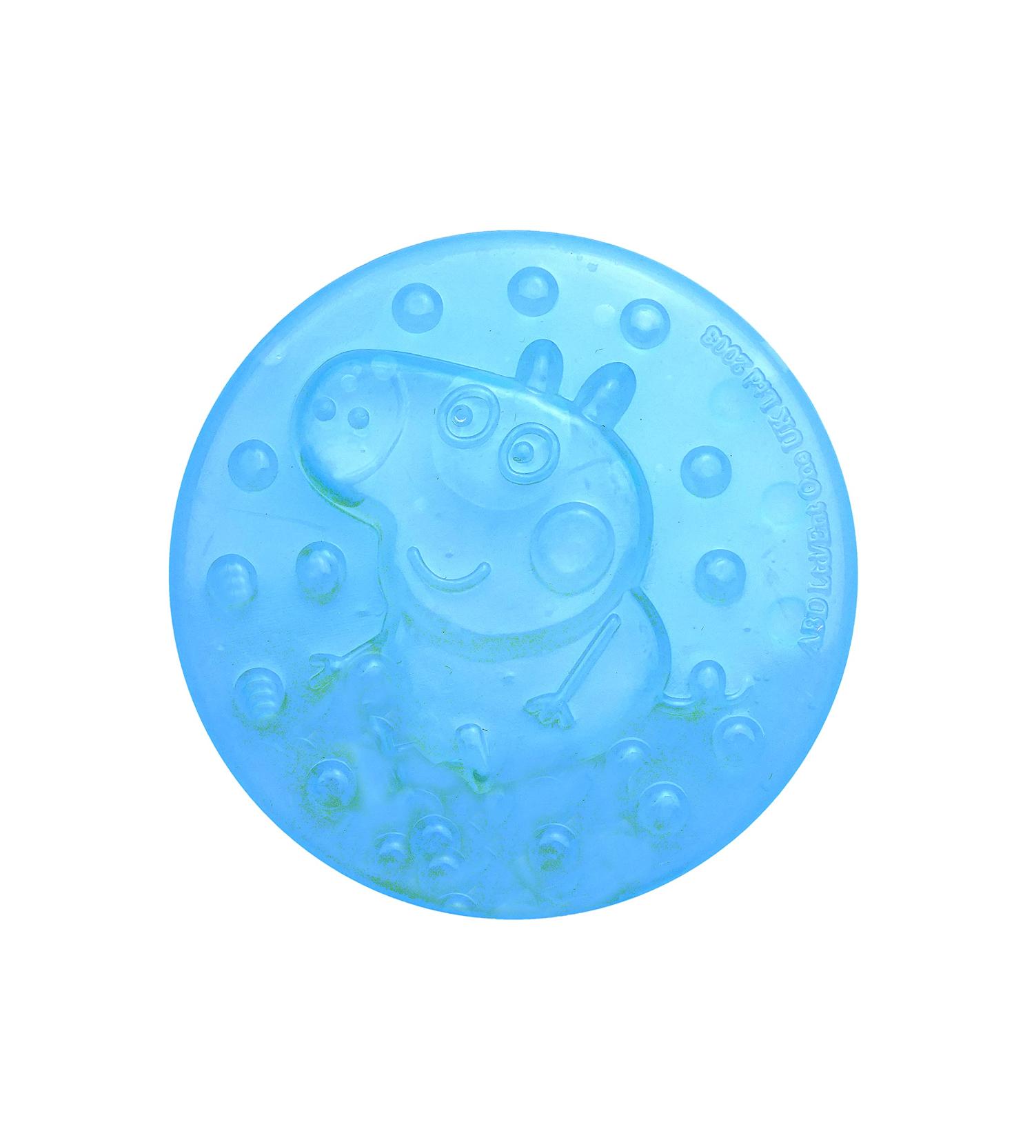 Hovuk 1 x blue 3D water -filled bite ring in round form.