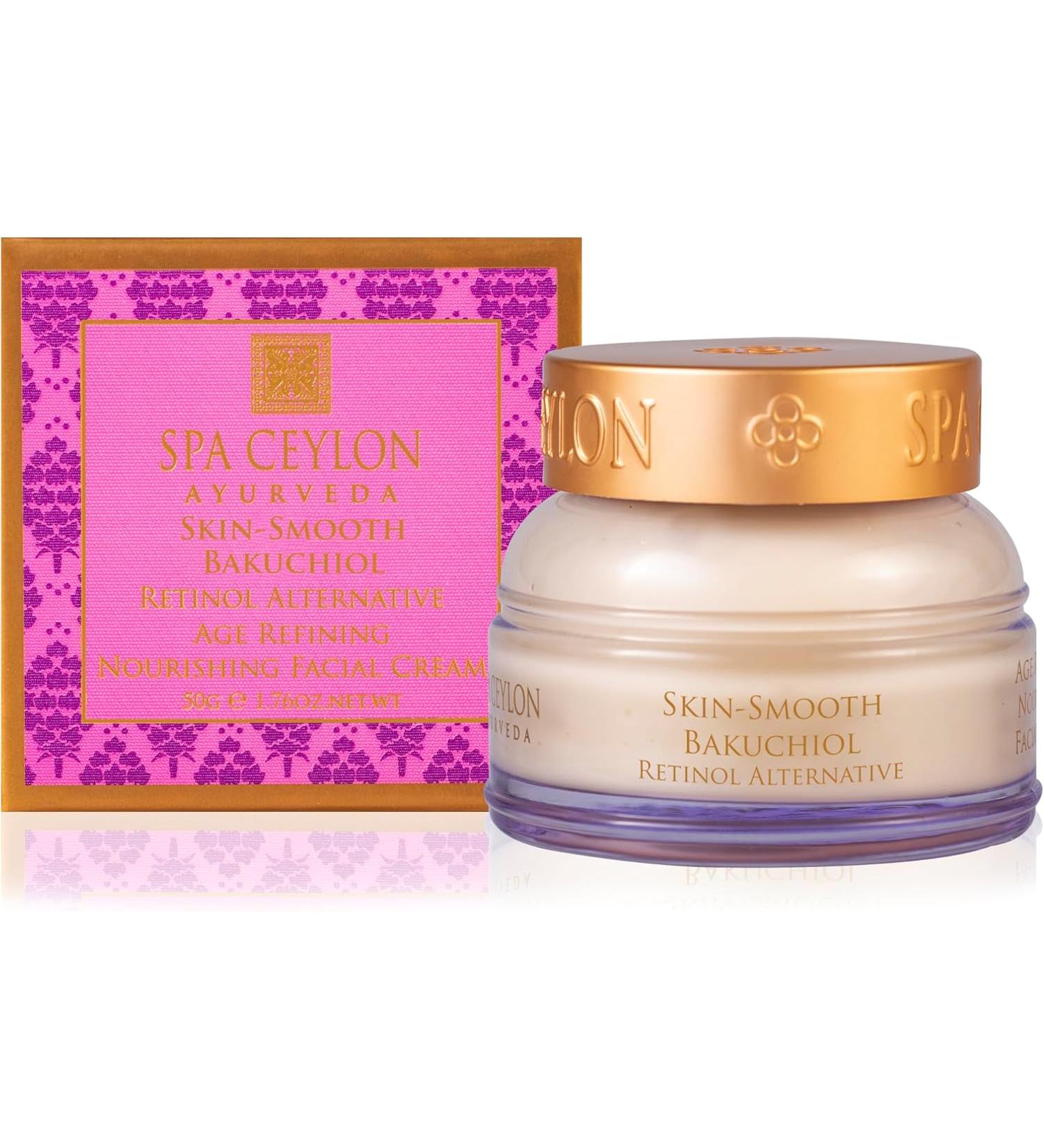 SPA CEYLON Bakuchiol Age Refining Facial Cream | Nourishing Daily Skin Care | Anti-Aging & Wrinkle Smoothing | Ayurveda for Visibly Firmer Skin - Buy Online on GoSupps.com
