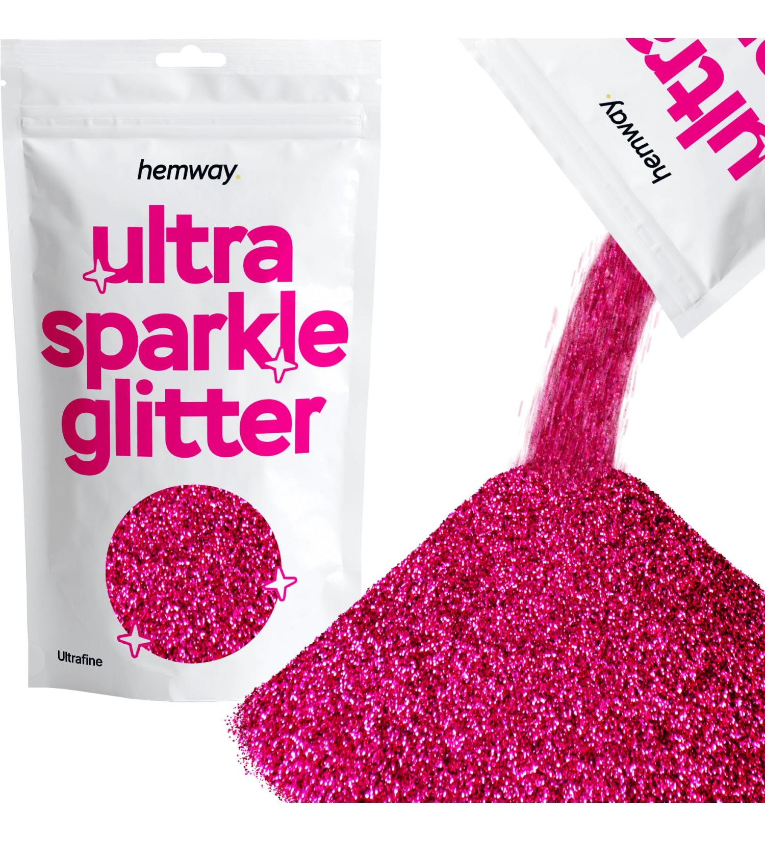 Buy Hemway Ultrafine Sparkle Glitter 100g - Dark Rose Pink Cosmetic Safe | International Shipping Available - Buy Online on GoSupps.com