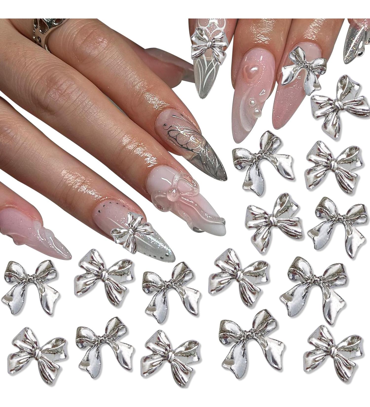 Nayyana 50 PCS Arch Nail Charms | 3D Silver Nail Art Charms & Alloy Straps | DIY Nail Decoration Stones - Buy Online on GoSupps.com