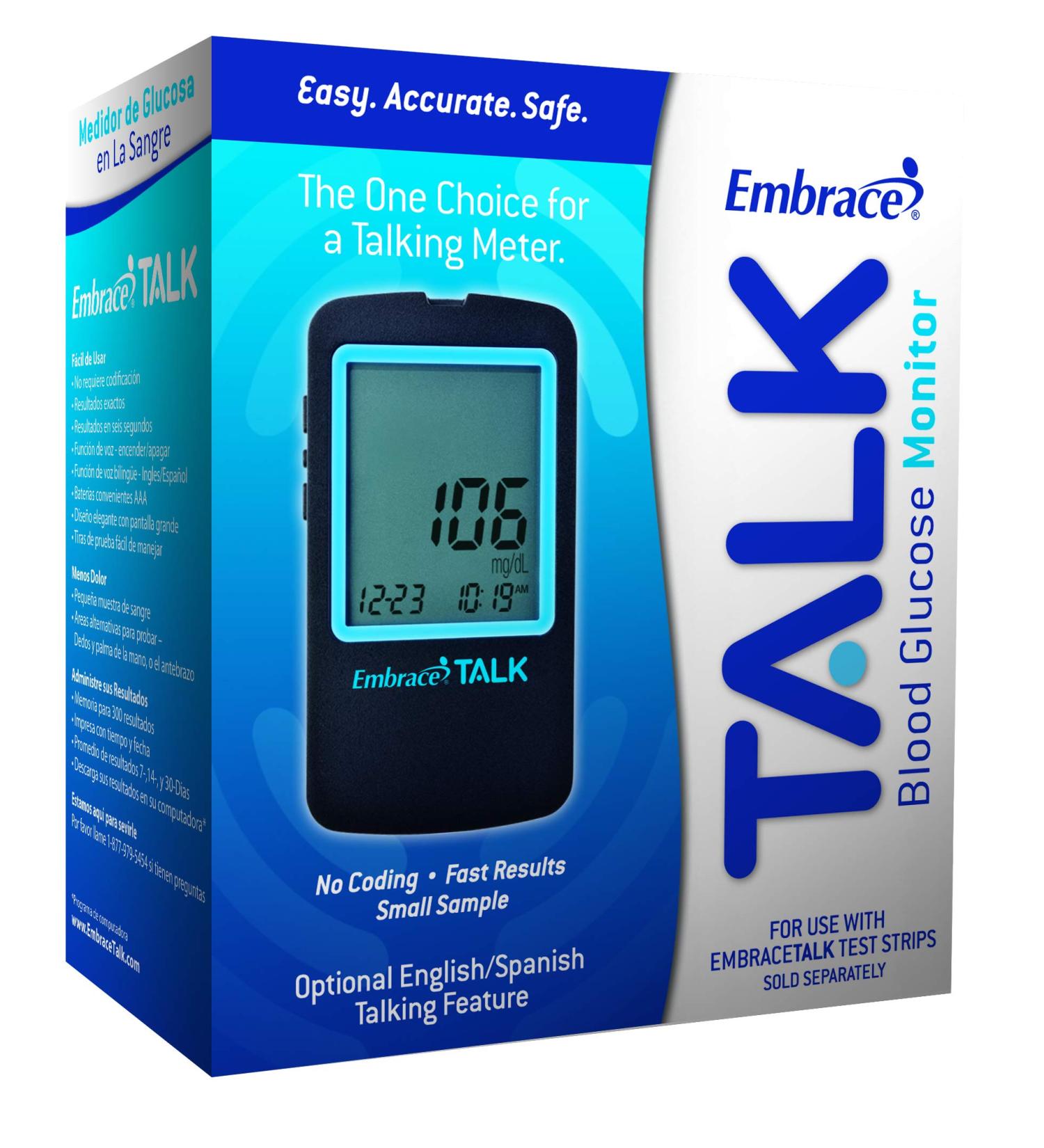 Embrace Talk Blood Glucose Meter
