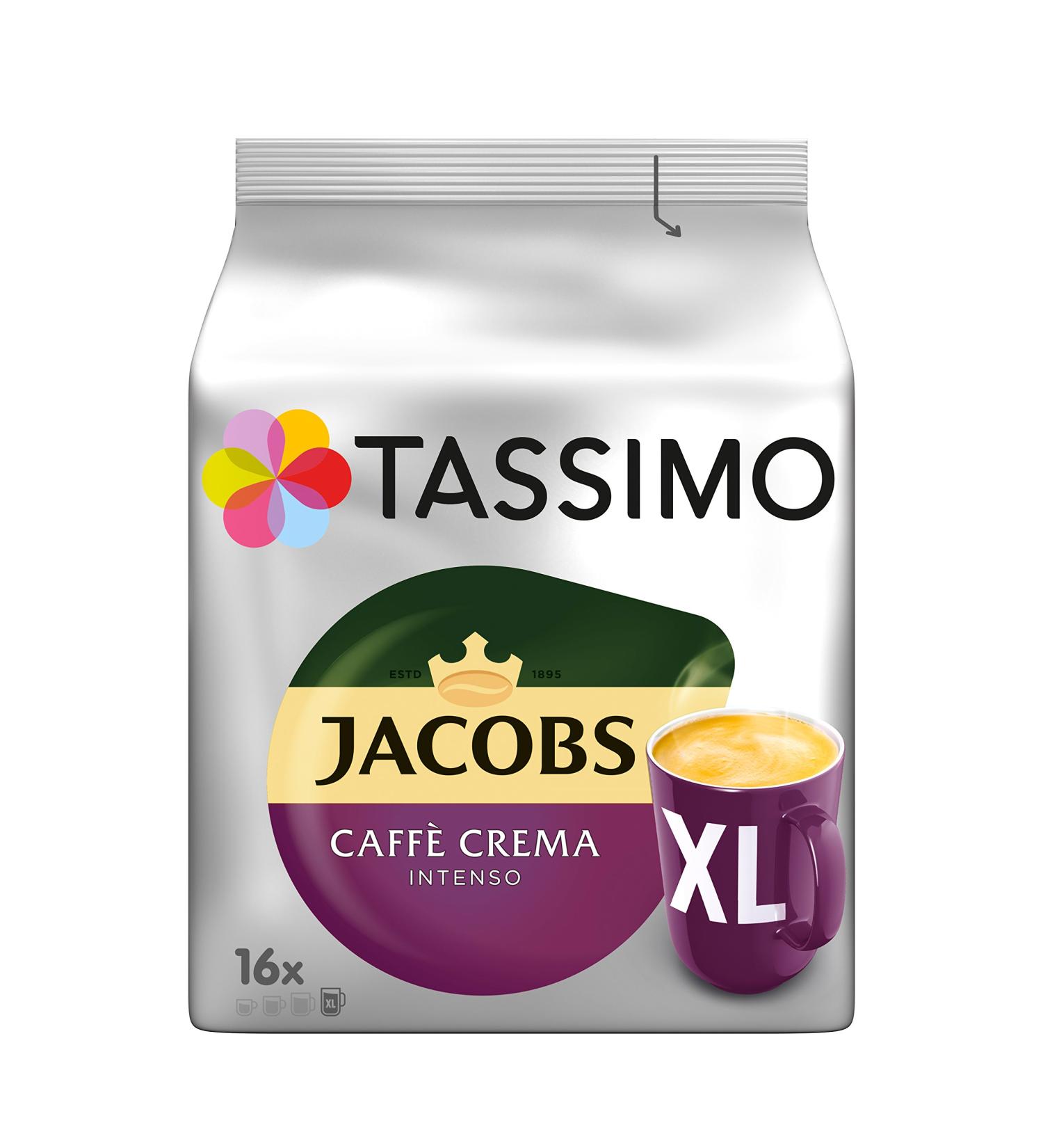 Buy Tassimo Capsules Jacobs Caff Crema Intenso XL - 16 Coffee Capsules for 16 Drinks | International Shipping Available - Buy Online on GoSupps.com