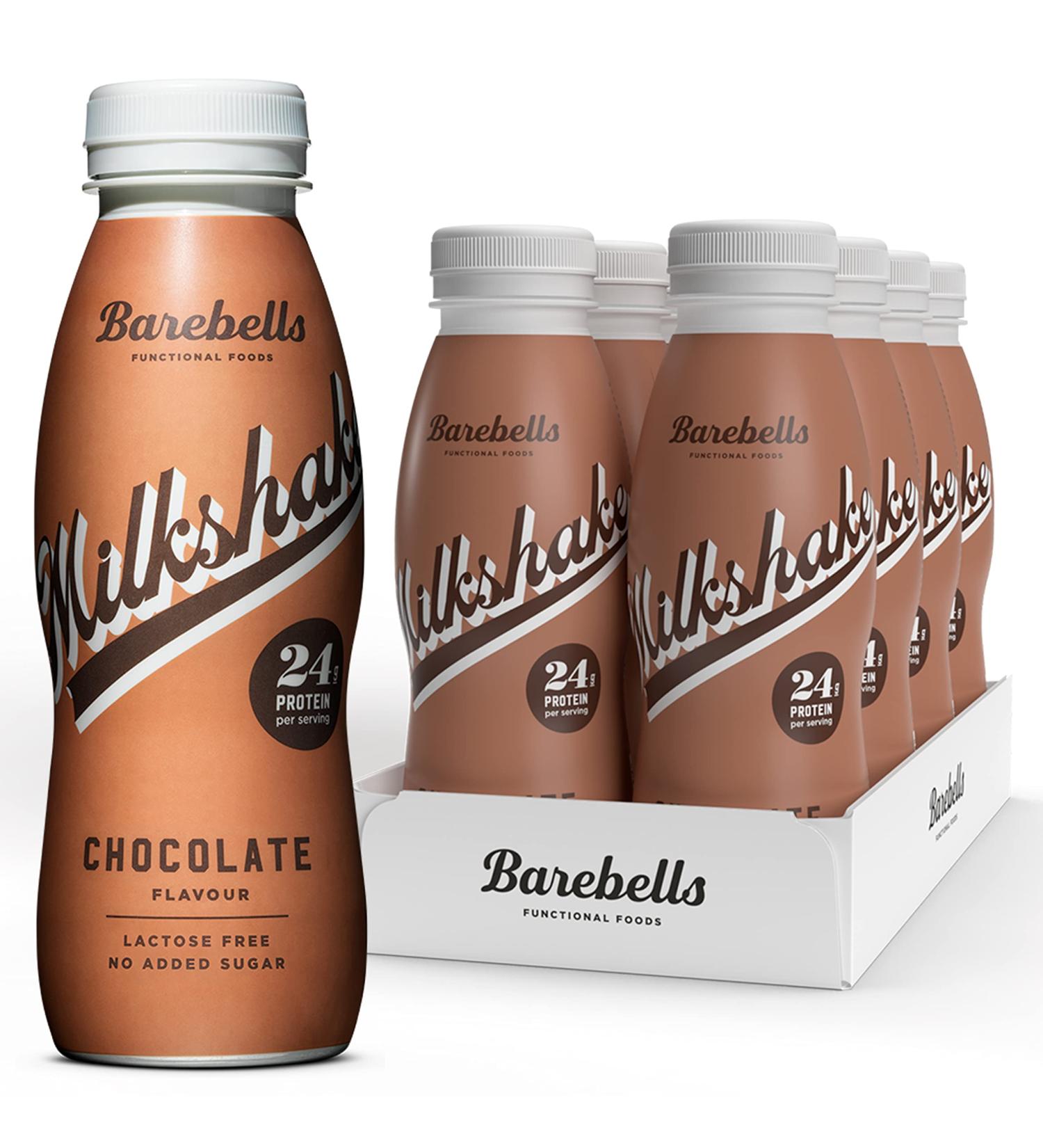 Barebells Creamy Protein Shake - Low Sugar 24g Protein Lactose Free - Chocolate Milkshake (8 x 330ml) - International Shipping Available - Buy Online on GoSupps.com