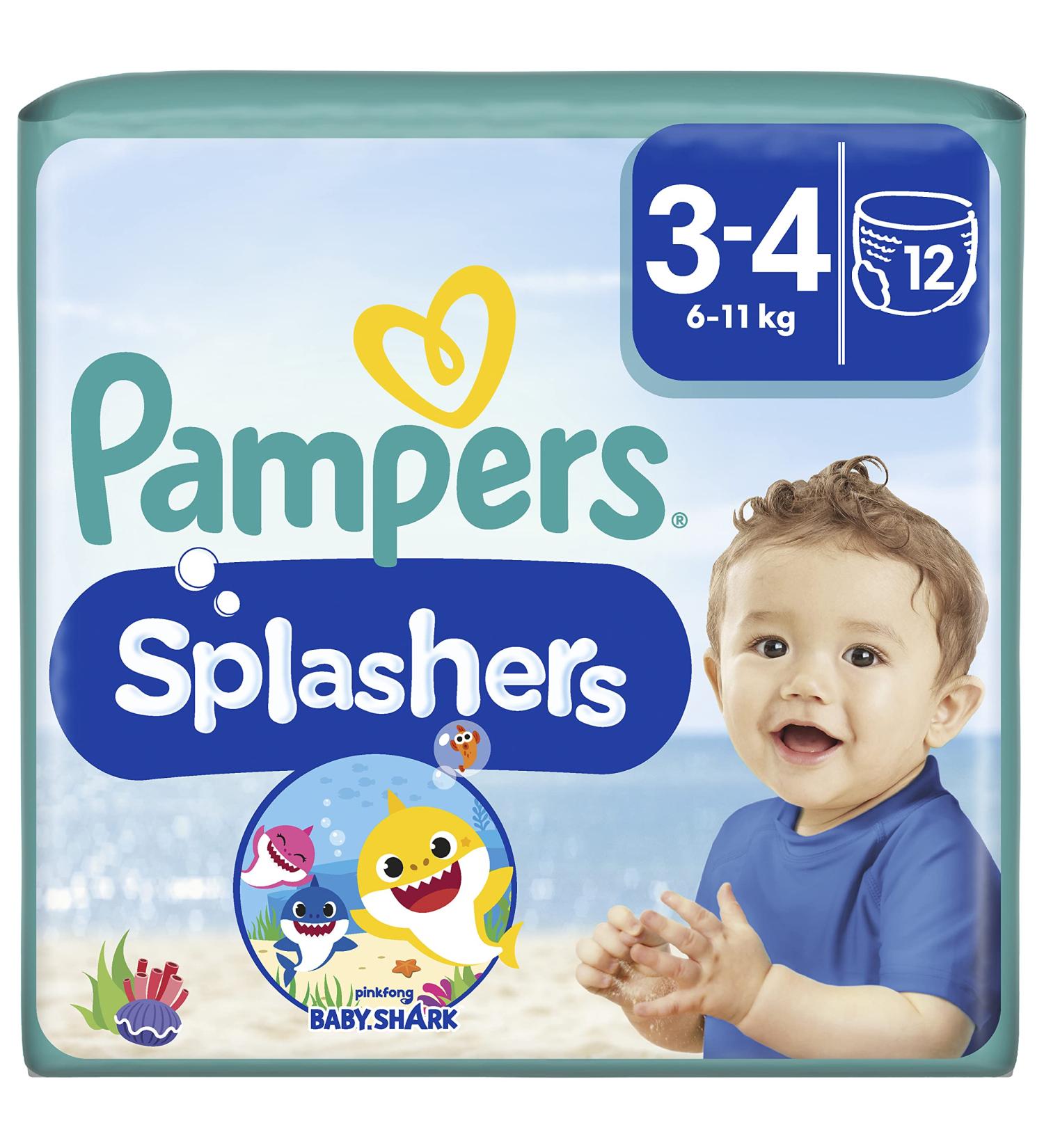 Pampers Splashers Disposable Swim Pants Size 3/4 (6-11 kg) - 12 Pieces for Easy Swimming International Shipping Available - Buy Online on GoSupps.com