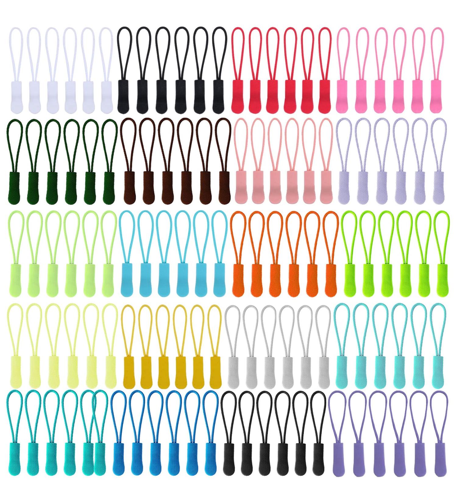 Utmach 120-Piece Zipper Pulls Set - Versatile Replacement Zippers for Backpacks Clothing & Sportswear | 20 Colors Available - Buy Online on GoSupps.com