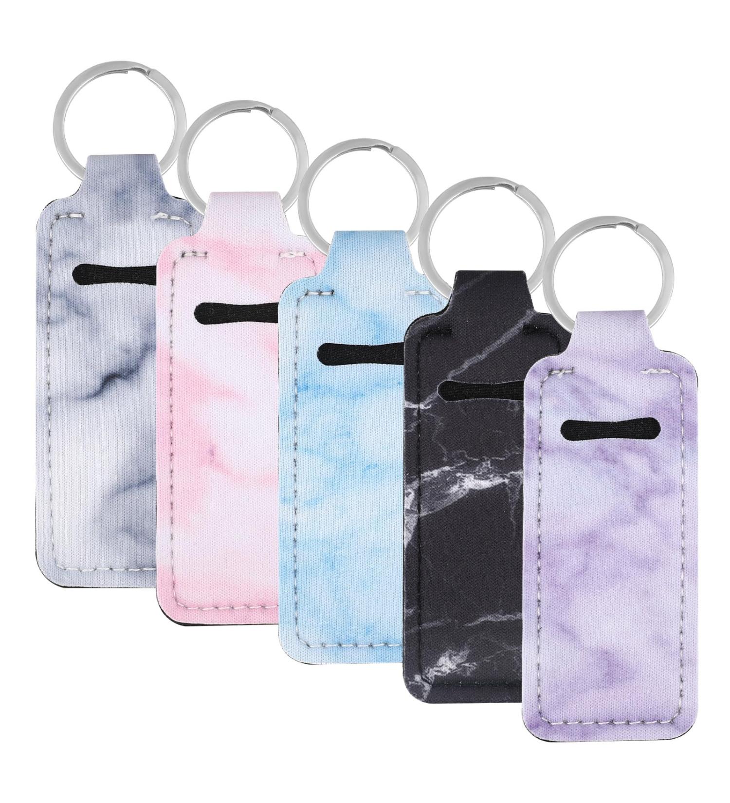 9 Pcs Marble Lip Balm Holder Keychain | Stylish Chapstick & Lipstick Sleeve | Perfect Gift for Women & Girls - Buy Online on GoSupps.com